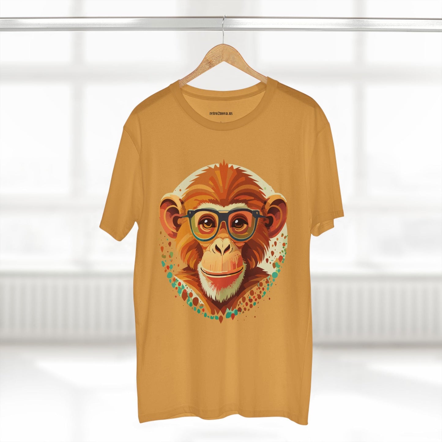 Monkey Shirt Animal Shirt Unisex Premium Cotton Tee With Original Art Design By Retro2Nova For Everyday Comfort