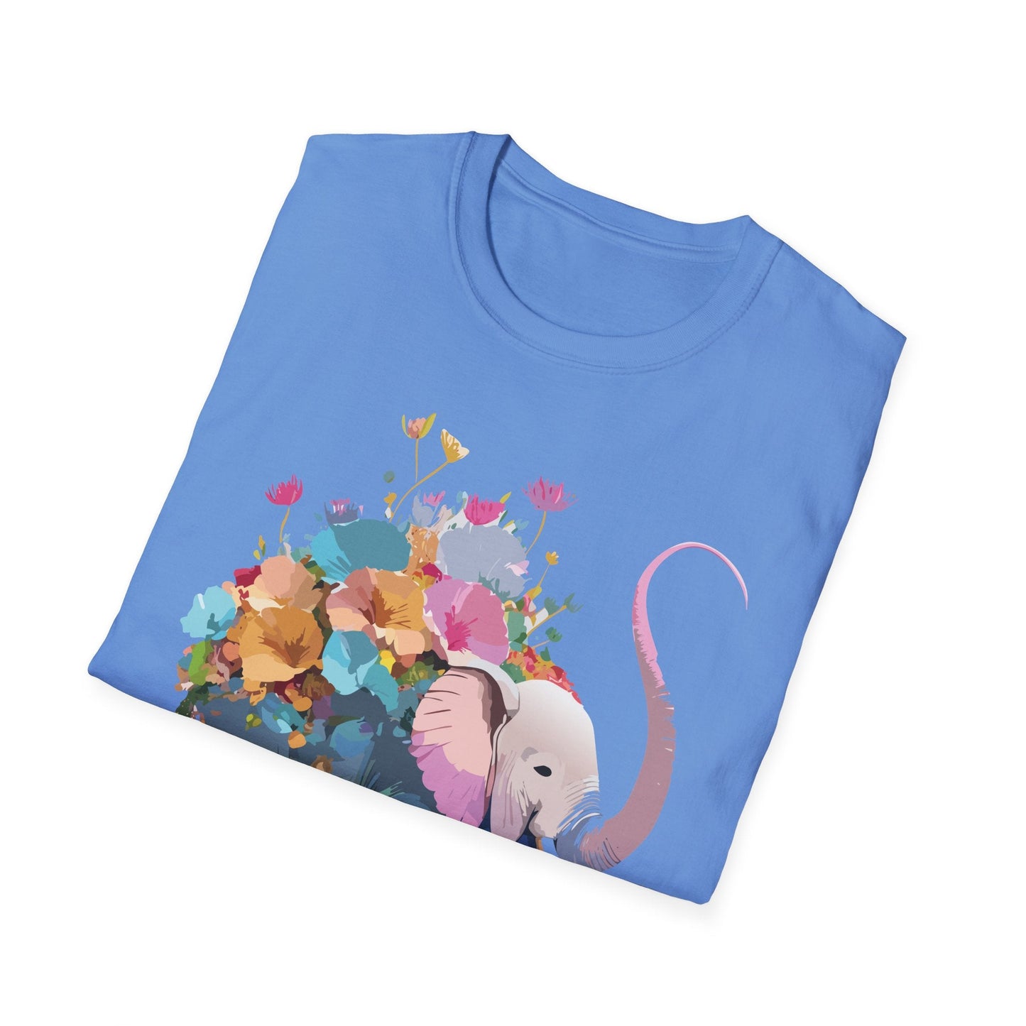 Elephant T Shirt Unisex Softstyle Cotton Tee With Animated Elephant Design Premium Comfort