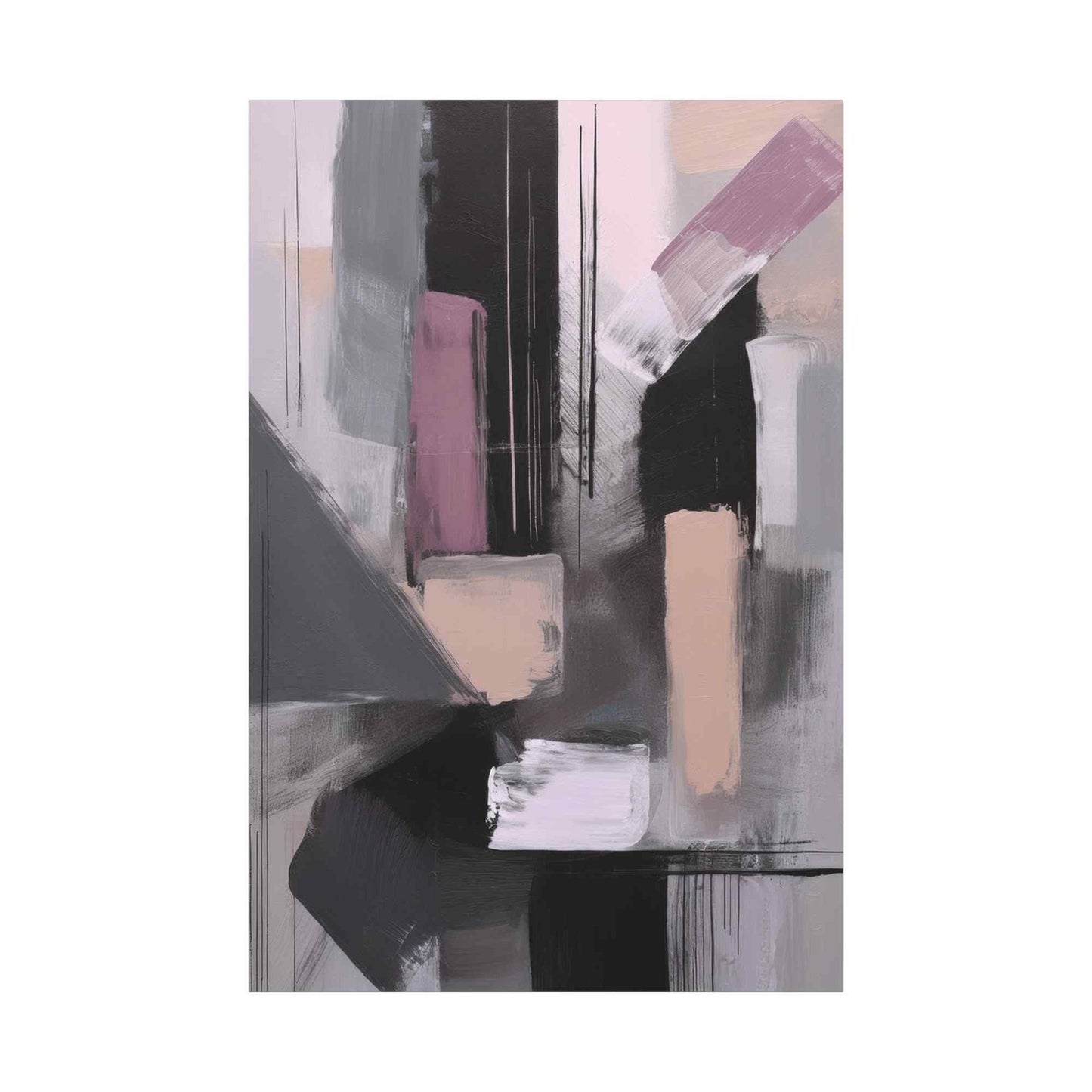Abstract Geometric Painting Print Canvas 20x24,20x30,24x30 24x32,24x36,30x40 32x48,36x48,40x60 Pine-Wood Inner Frame ABS-47