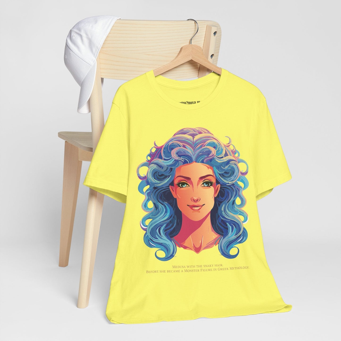 Goddess Medusa Graphic Cotton T Shirt Unisex Jersey Short Sleeve Original Artwork By Retro2Nova