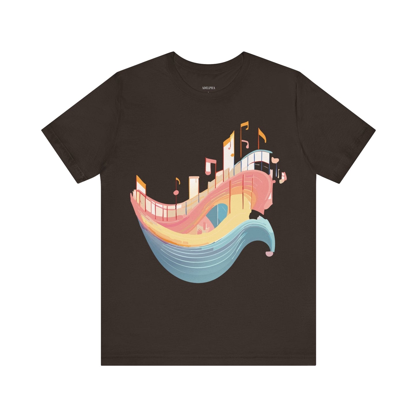 Music Graphic Unisex 100 Cotton Vintage Art with Musical Elements Tee 22