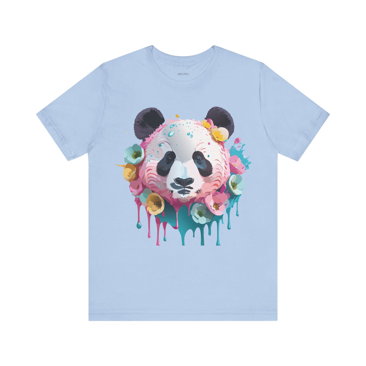 Panda Graphic Unisex Cotton Bella+Canvas Tee with Art Animal Design e138
