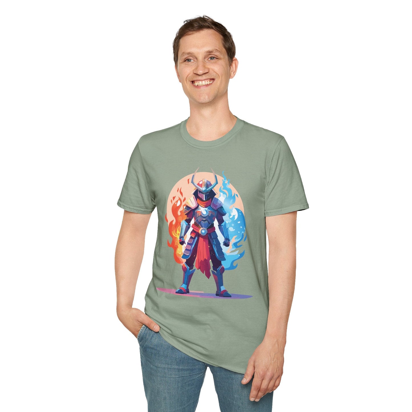Samurai Shirt Unisex Gildan Softstyle 64000 Tee 100 Percent Ring Spun Cotton Comfortable