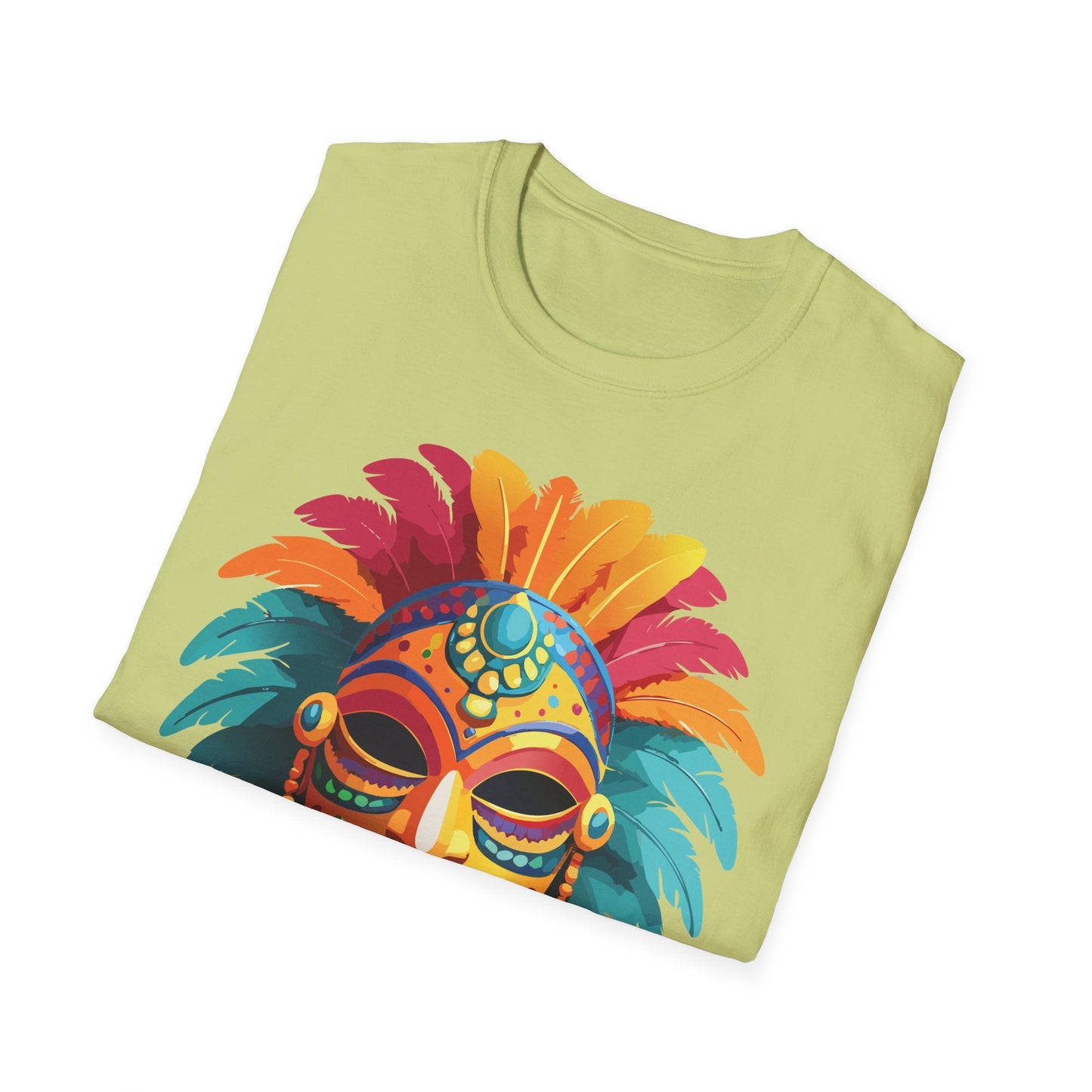 Mask Tee Shirt Unisex Softstyle Gildan 64000 100 Percent Ring Spun Cotton Masquerade Tee