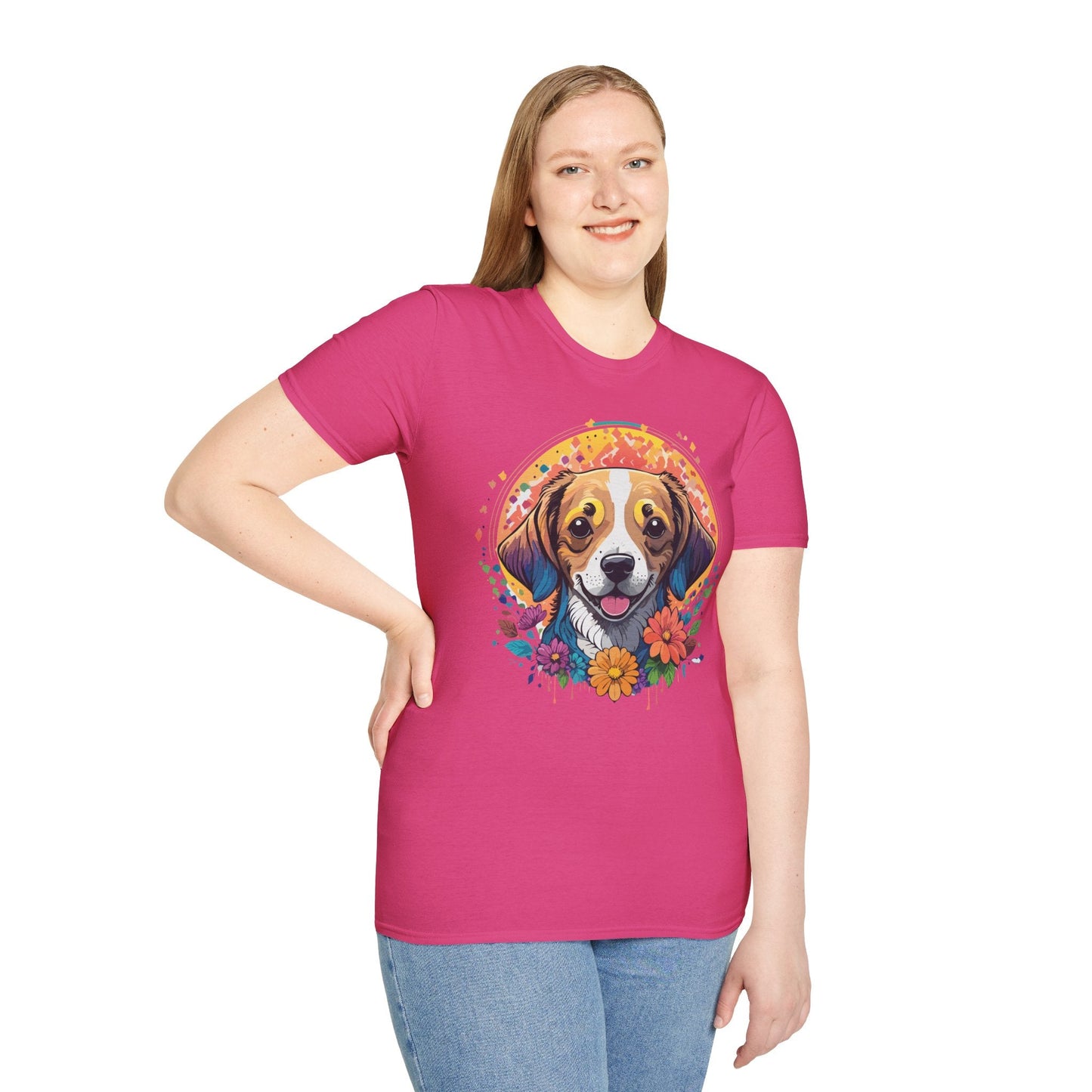 Dog Shirt Unisex Animal Tee Gildan 64000 Softstyle Ring Spun Cotton