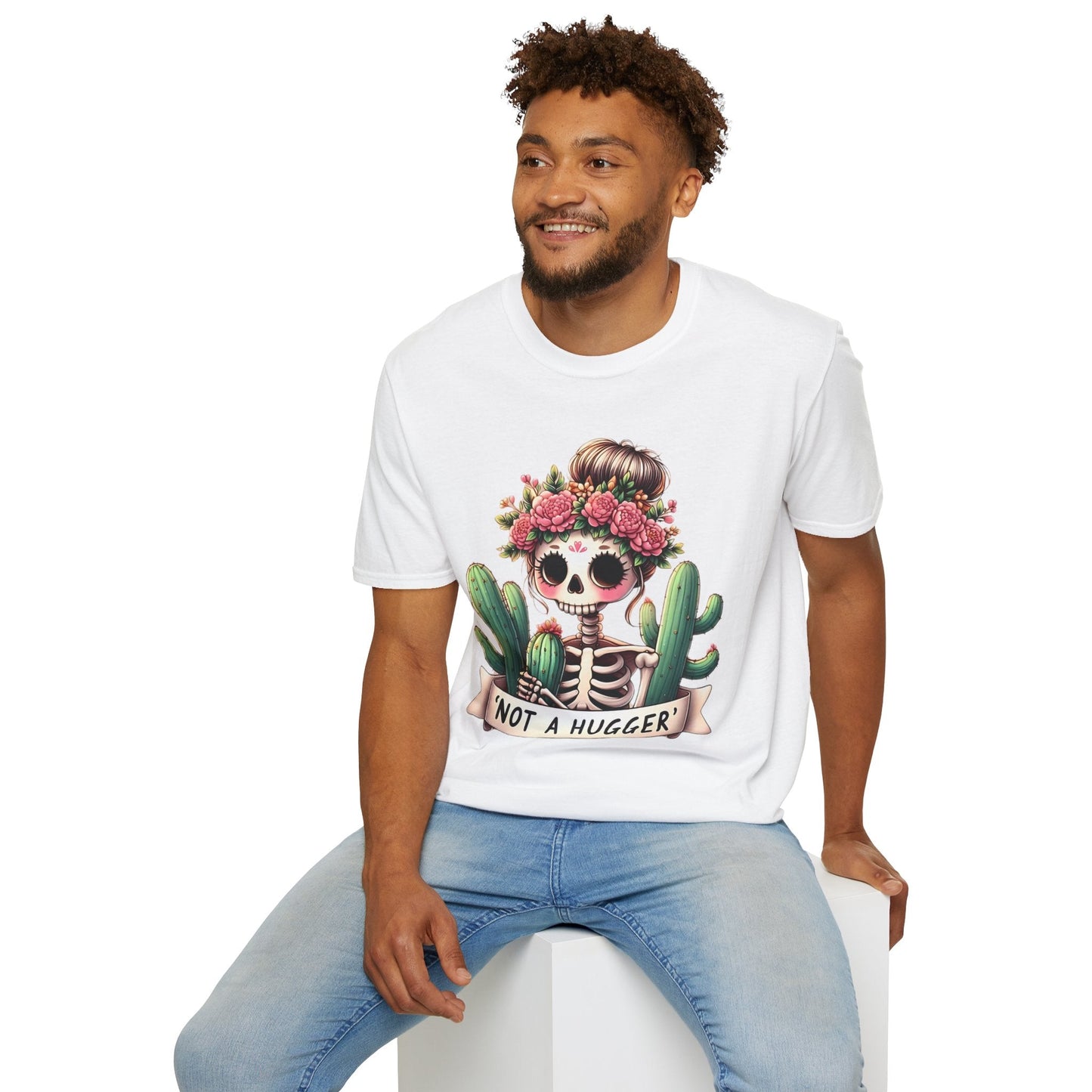 Skull Tee Shirt Unisex Skeleton Design Softstyle Cotton Tee Light Breathable Comfort Gildan 64000