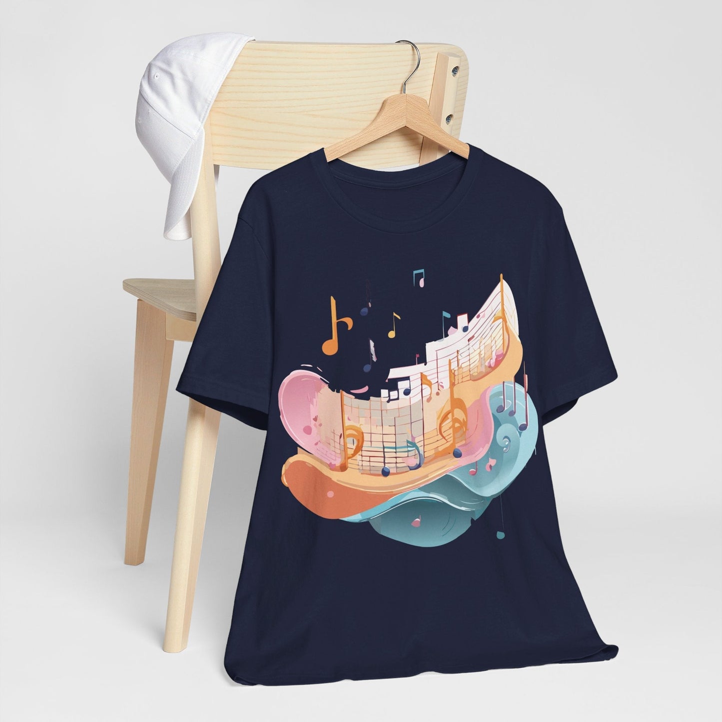 Music Graphic Unisex 100 Cotton Vintage Art with Musical Elements Tee 27