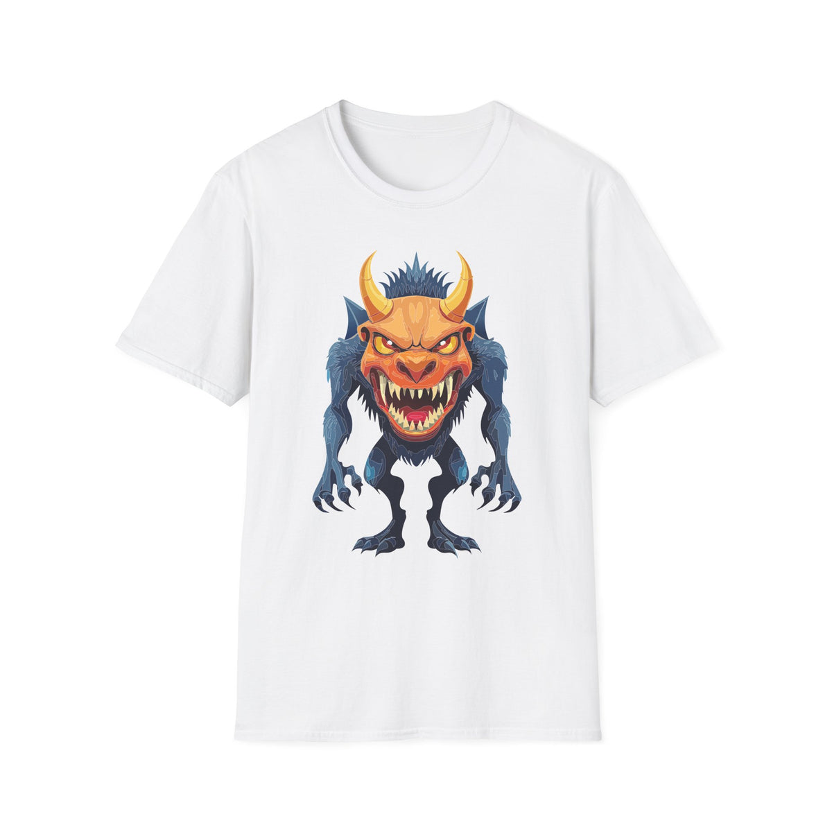 Demon Monster Graphic T-Shirt Cartoon Graphic Tee Unisex 100 Cotton Gildan T-Shirt