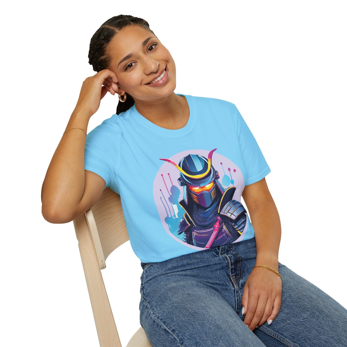 Unisex Samurai Shirt Gildan Softstyle Tee Hundred Percent Ring Spun Cotton Comfort
