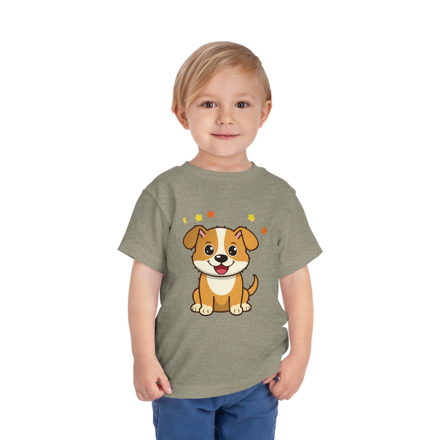 Bonita camiseta de manga corta para niños pequeños con diseño de cachorro: regalo adorable para amantes de las mascotas (2 a 5 años)