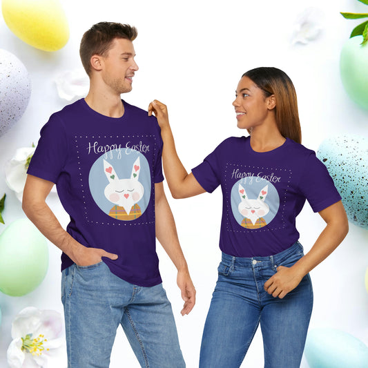 Unisex-T-Shirt aus Baumwolle mit Osteraufdrucken