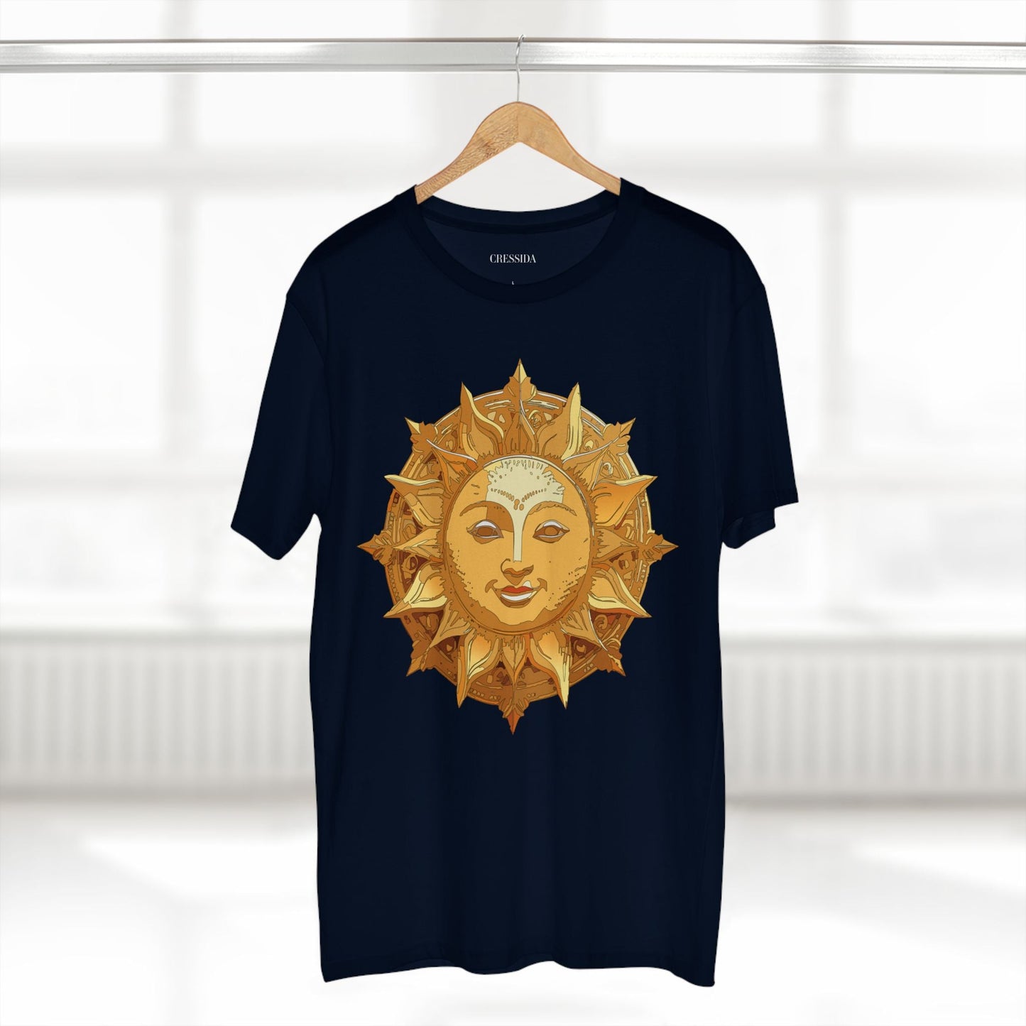 Gold Sun Graphic Unisex 100 Cotton T-Shirt with Golden Art Design 22