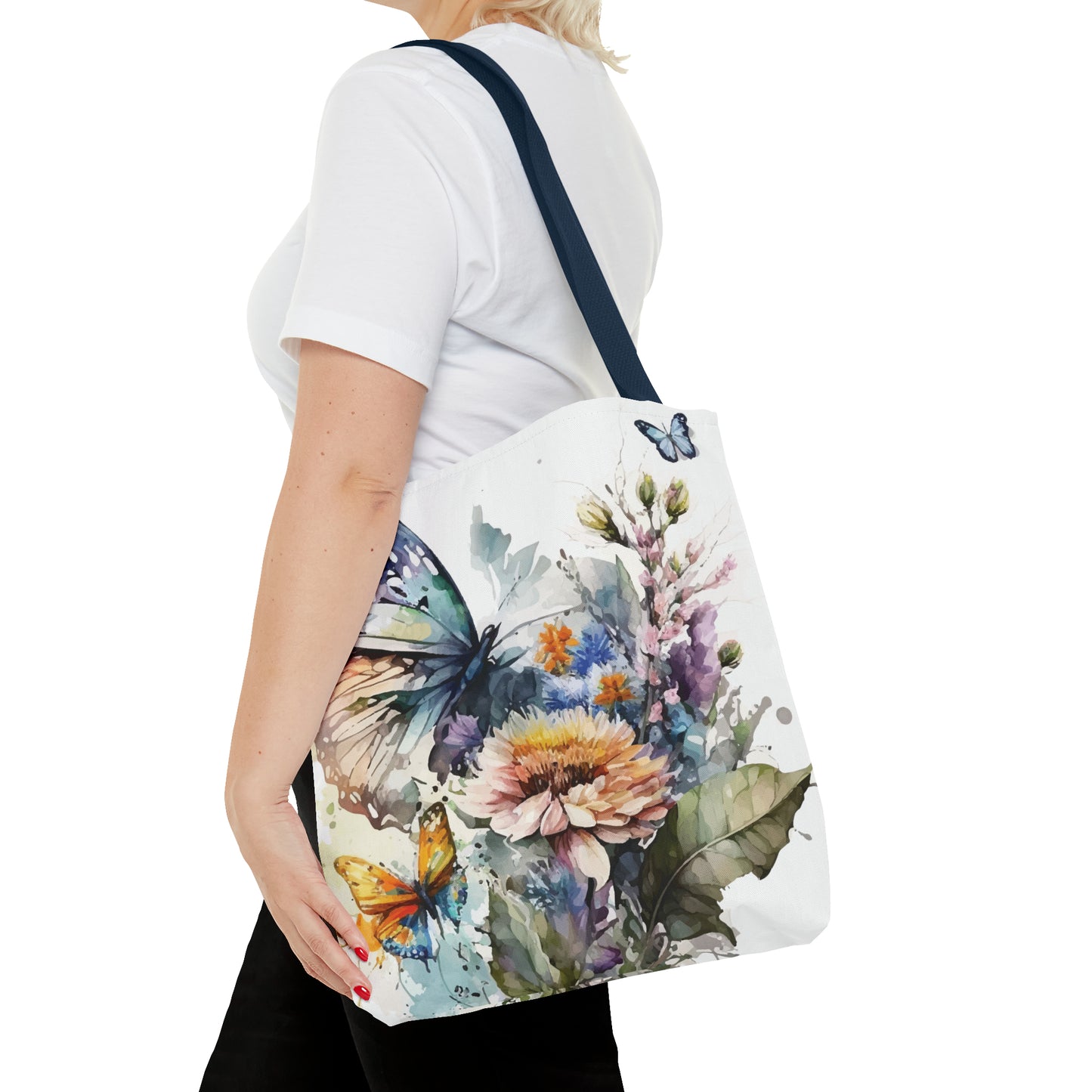 Canvas Bag with Butterfly Prints