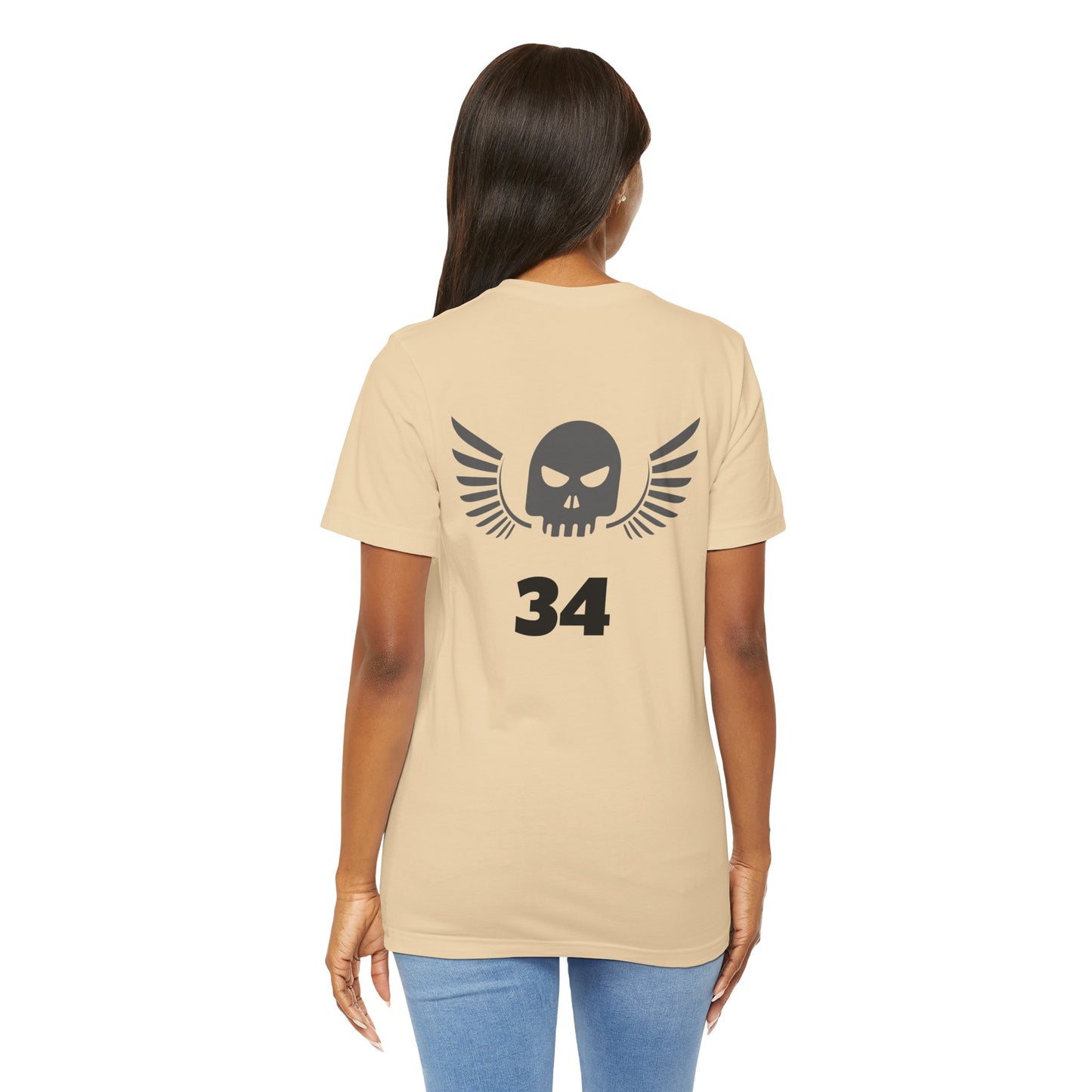 Unisex Cotton Tee Shirt with Skull