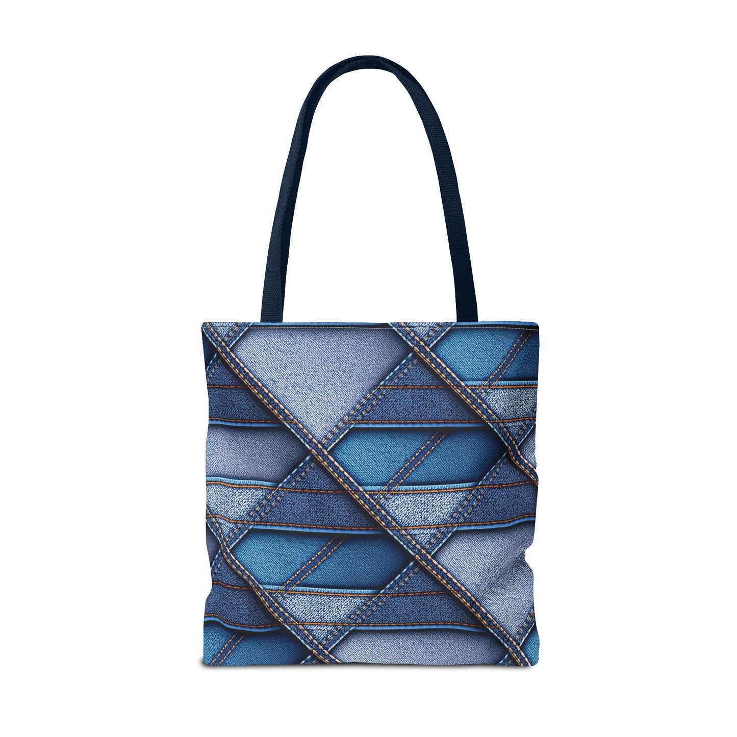 Denim Fabric Imitation Print Unisex Canvas Bag Poly Spun 3 Sizes Tote Bag 100