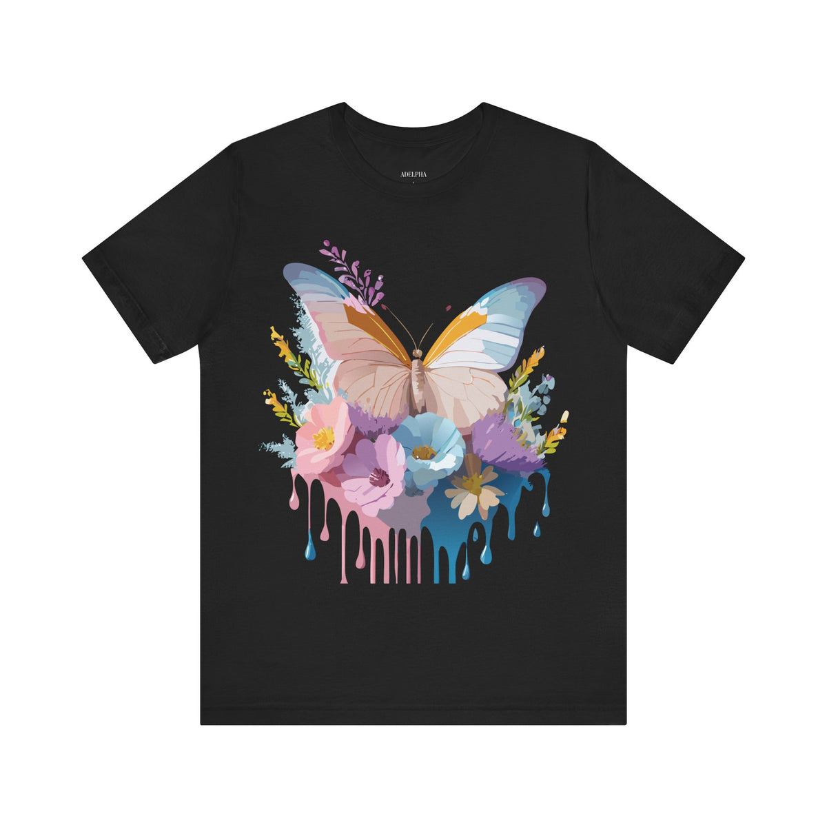 Butterfly Graphic Unisex Cotton Bella+Canvas Tee with Art Design n38