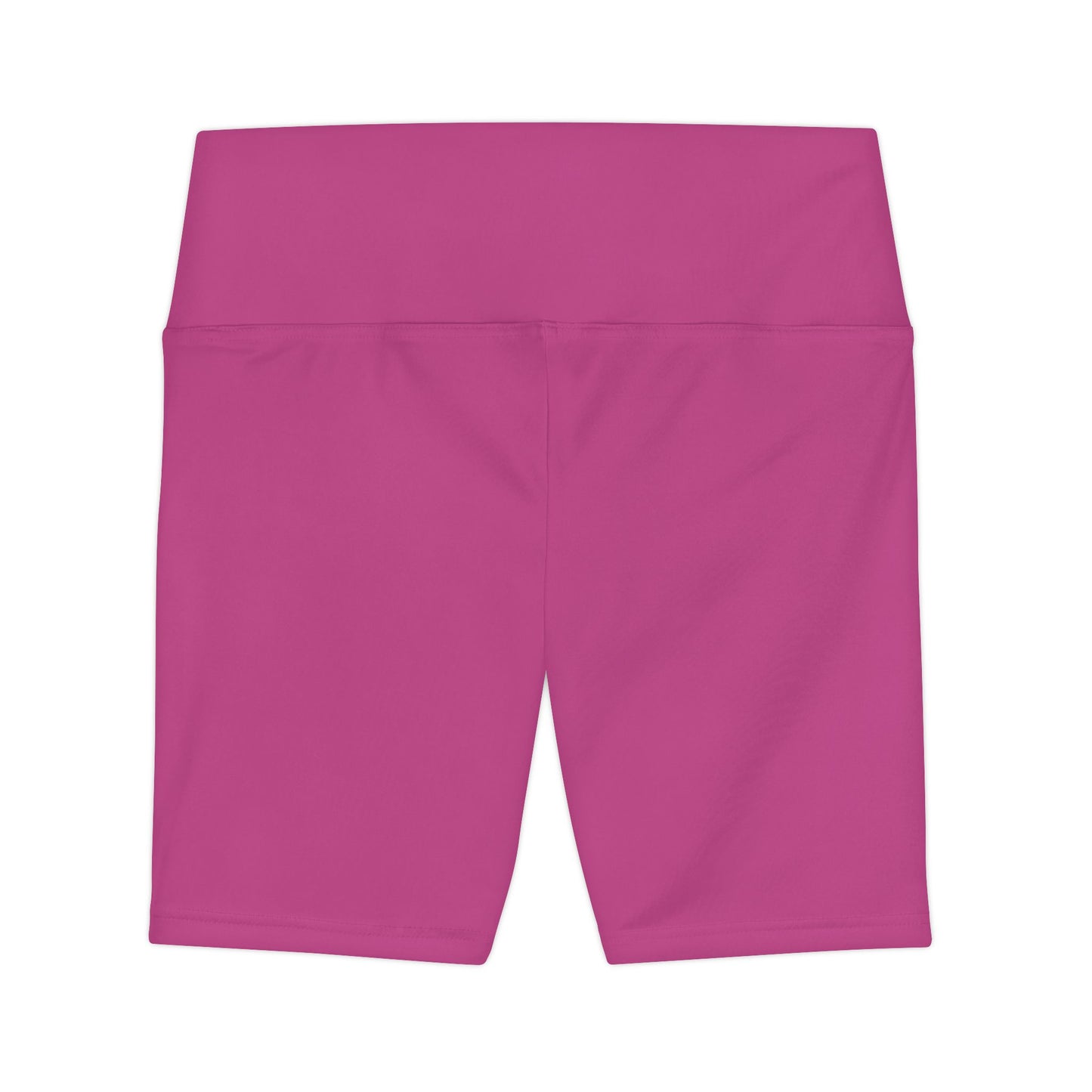 Fuchsia Plum Pink Women's Workout Shorts — Solid High-Waist Biker Shorts for Exercise & Everyday Wear