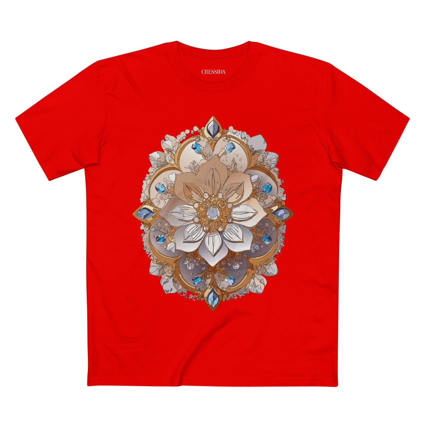 Floral Graphic T-Shirt Unisex 100 Cotton Art Design with Antique Flowers Tee 20