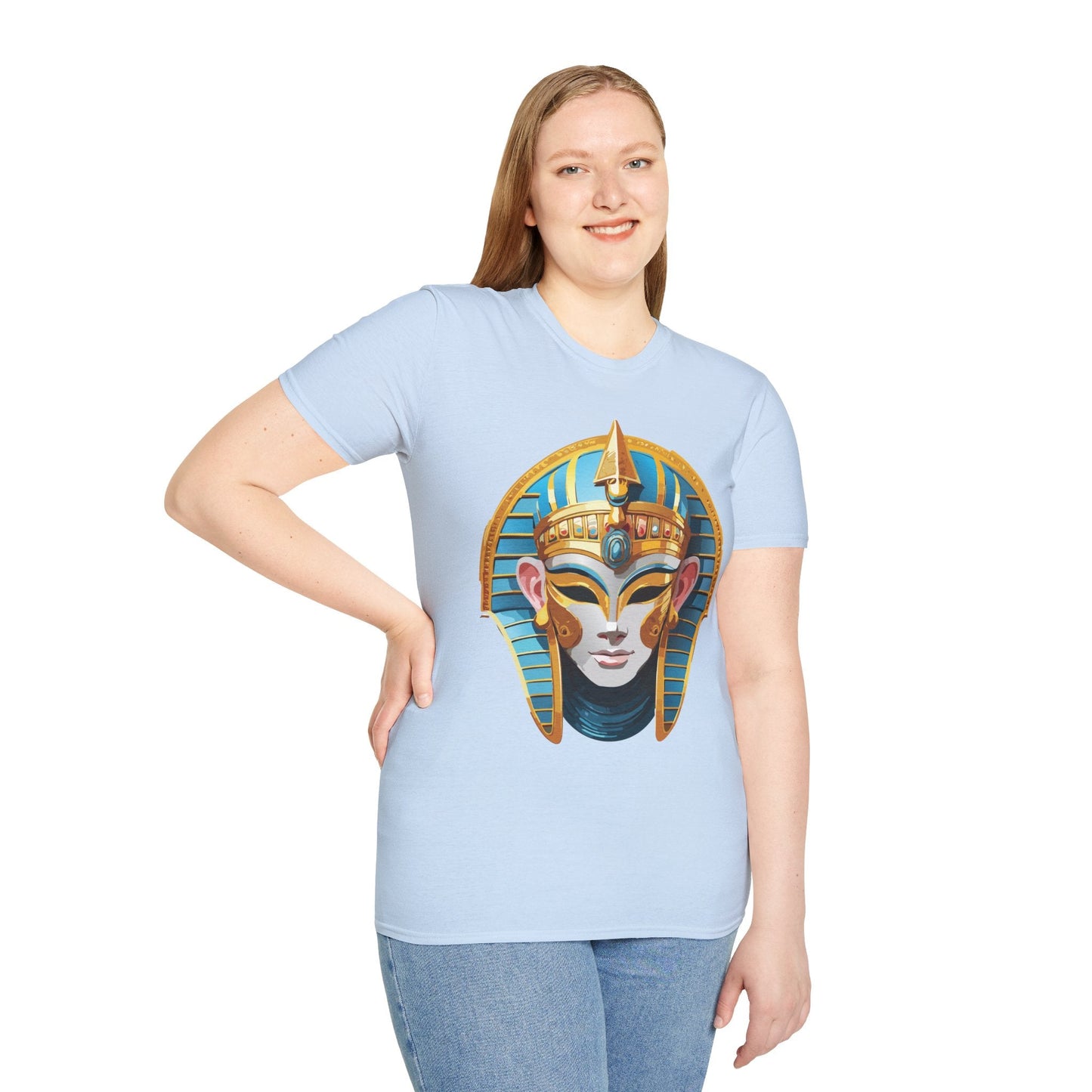 Mask Design Tee Shirt For Unisex Comfort Gildan Softstyle 64000 Ring Spun Cotton