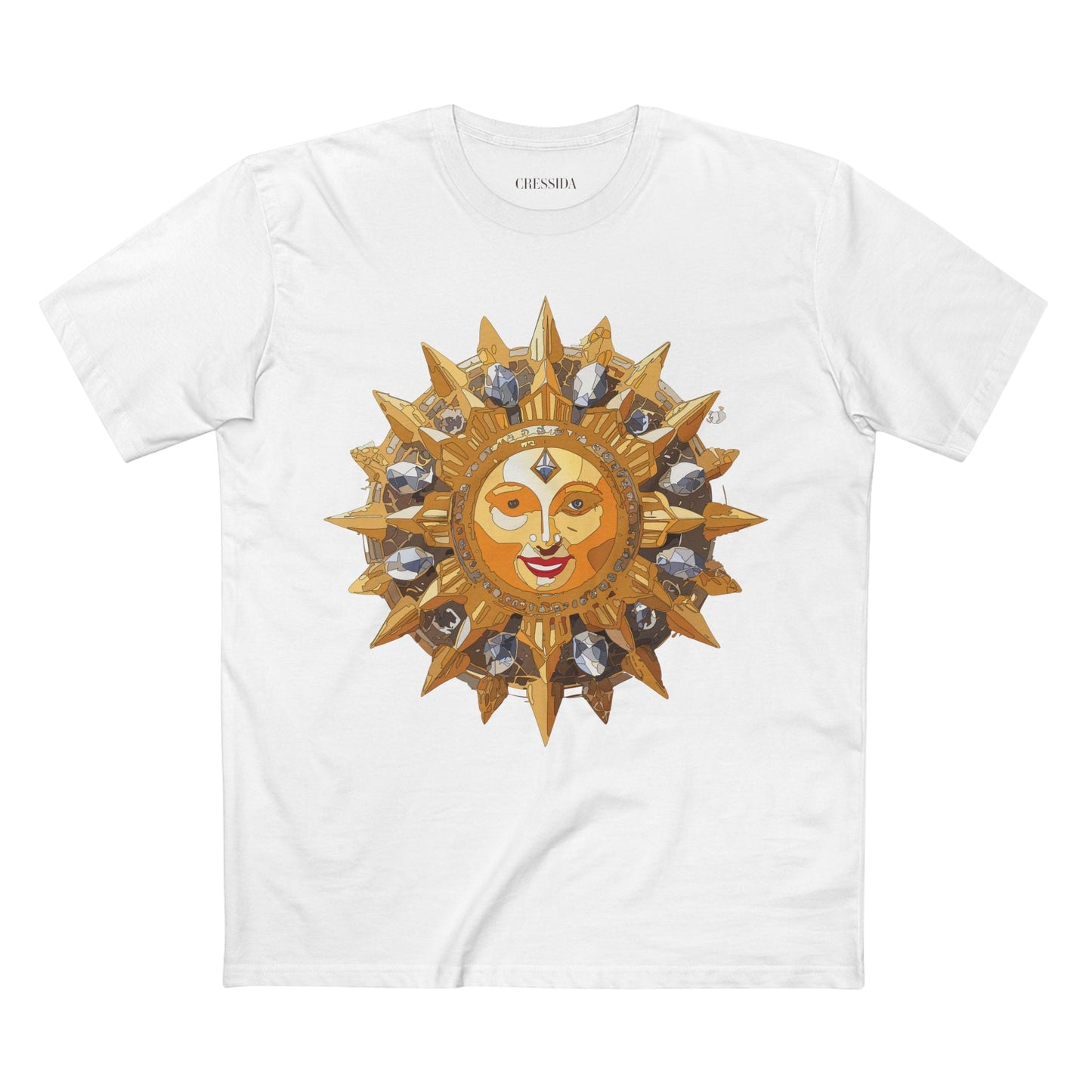 Gold Sun Graphic Unisex 100 Cotton T-Shirt with Golden Art Design 13
