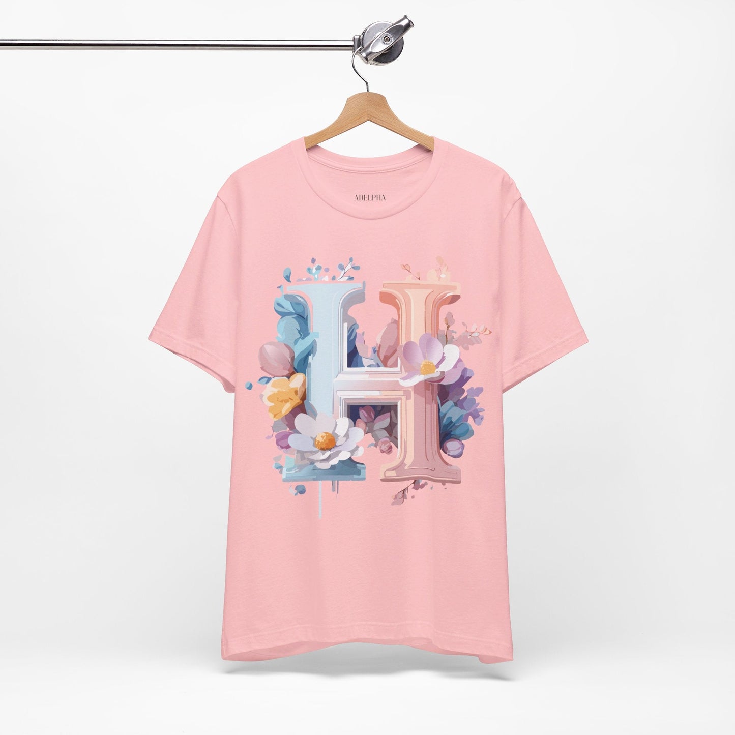 Adelpha Letter H Shirt Unisex Graphic Tee Vintage Inspired Art Design Short Sleeve