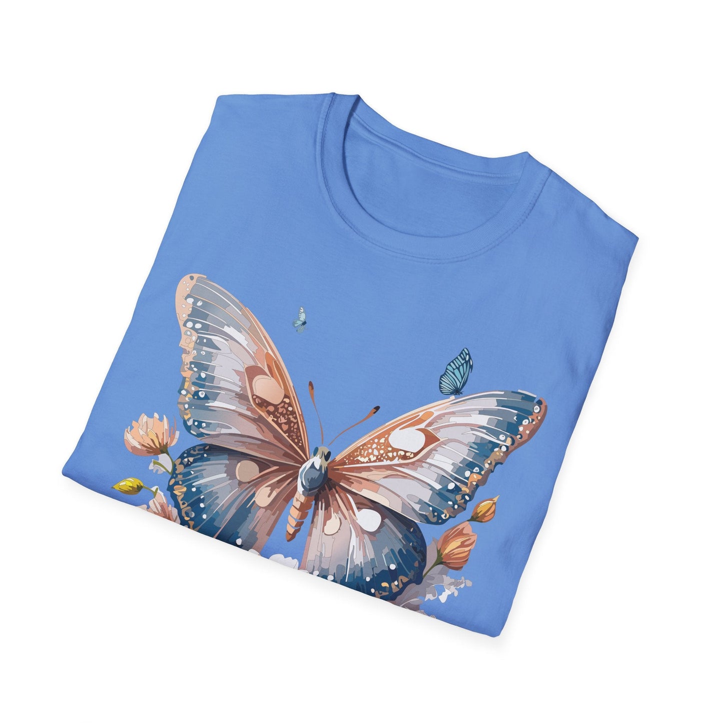 Butterfly Shirt Unisex Monarch Design Gildan 64000 Ring Spun Cotton Softstyle Tee For Comfort