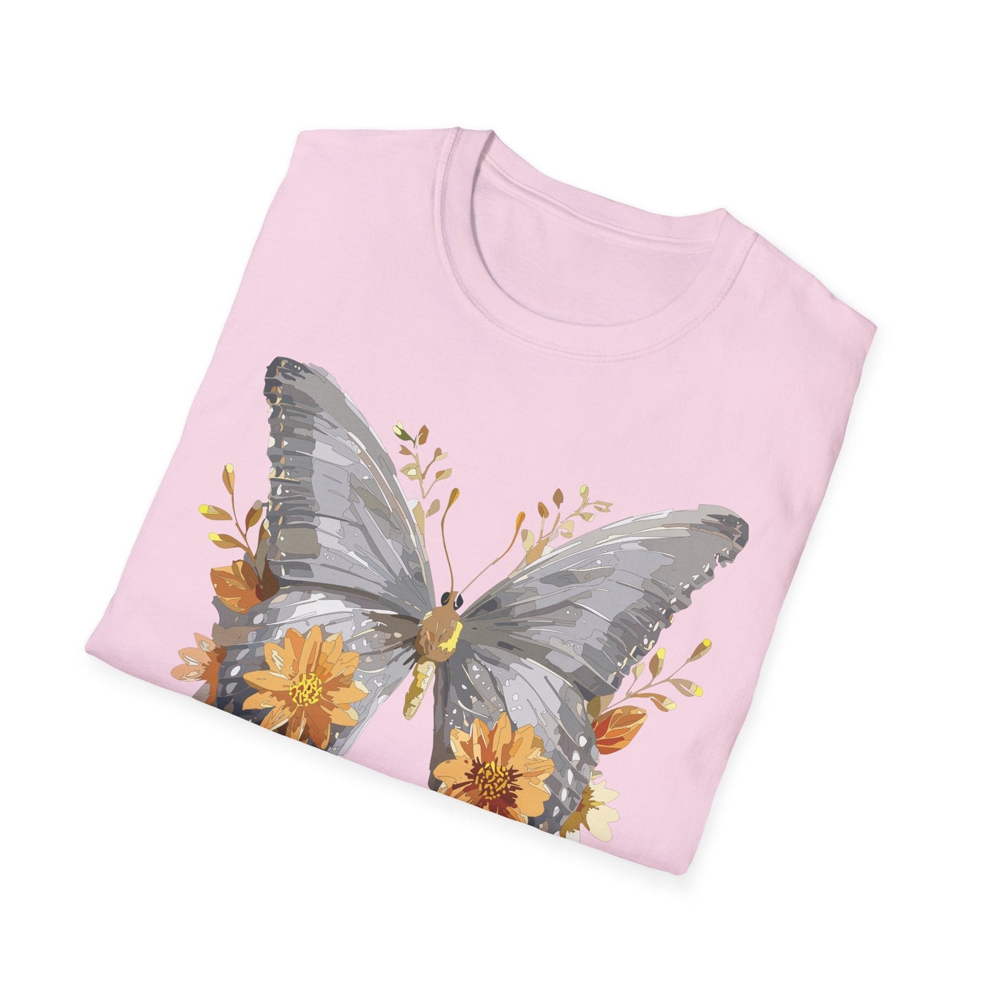 Butterfly T Shirt For Unisex Gildan Softstyle 64000 Cotton Comfort Monarch Design Tee