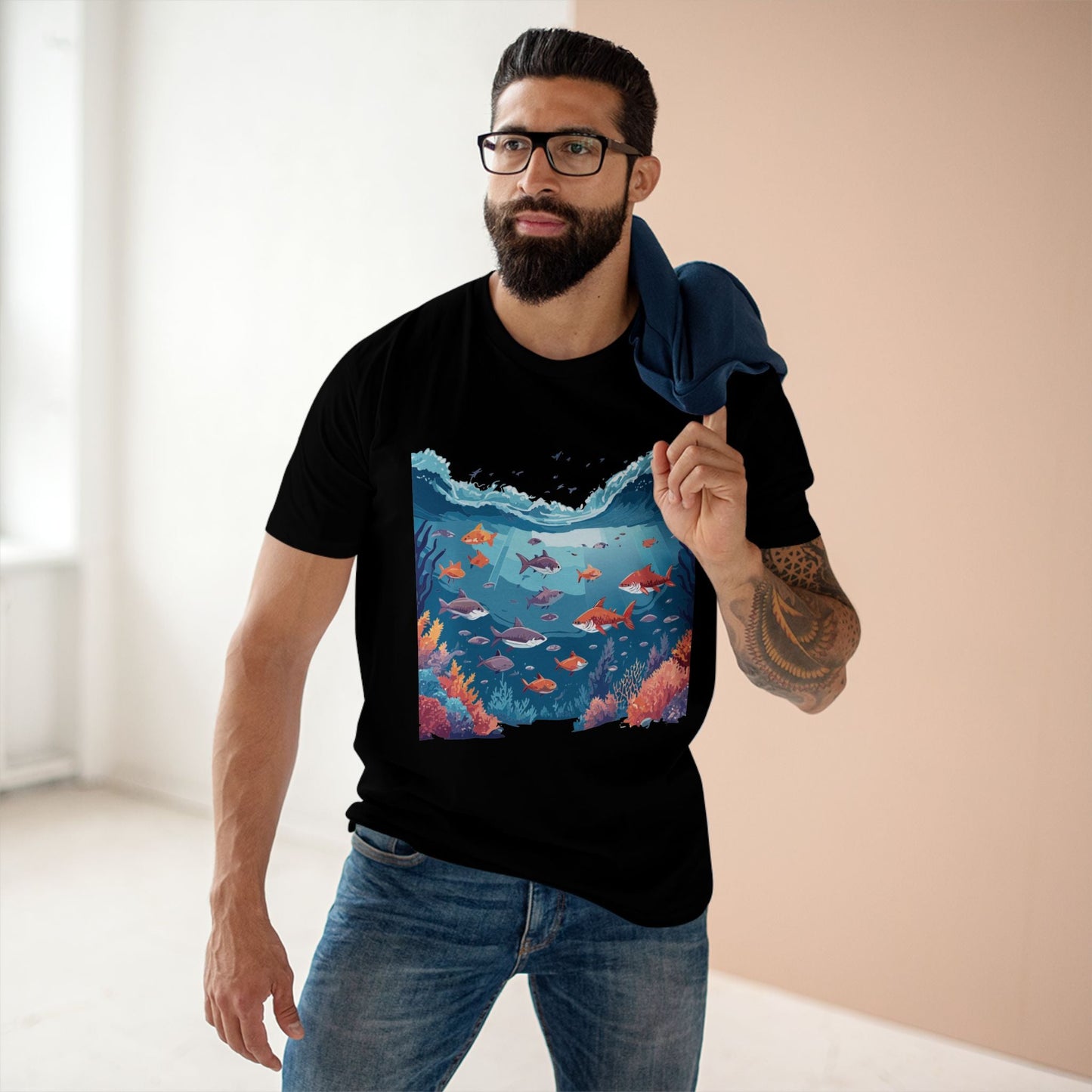 Ocean Pacific OP11 Ocean Shirt Unisex Premium Cotton Tee With Original Art Design Retro2Nova