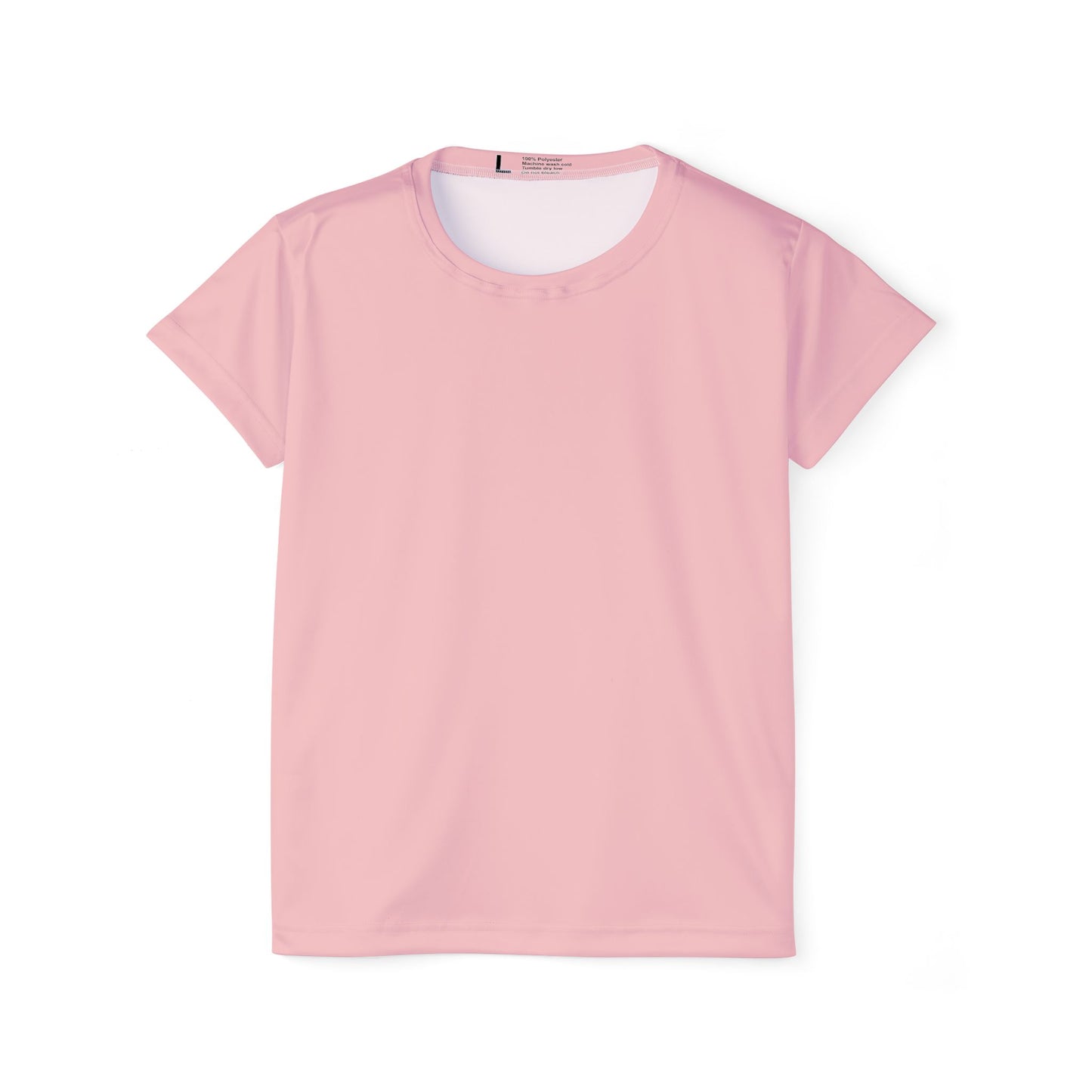Tea Rose Women's Sports Jersey Short Sleeves 100% Poly Solid Rose Pink Color Print Athletic Tee