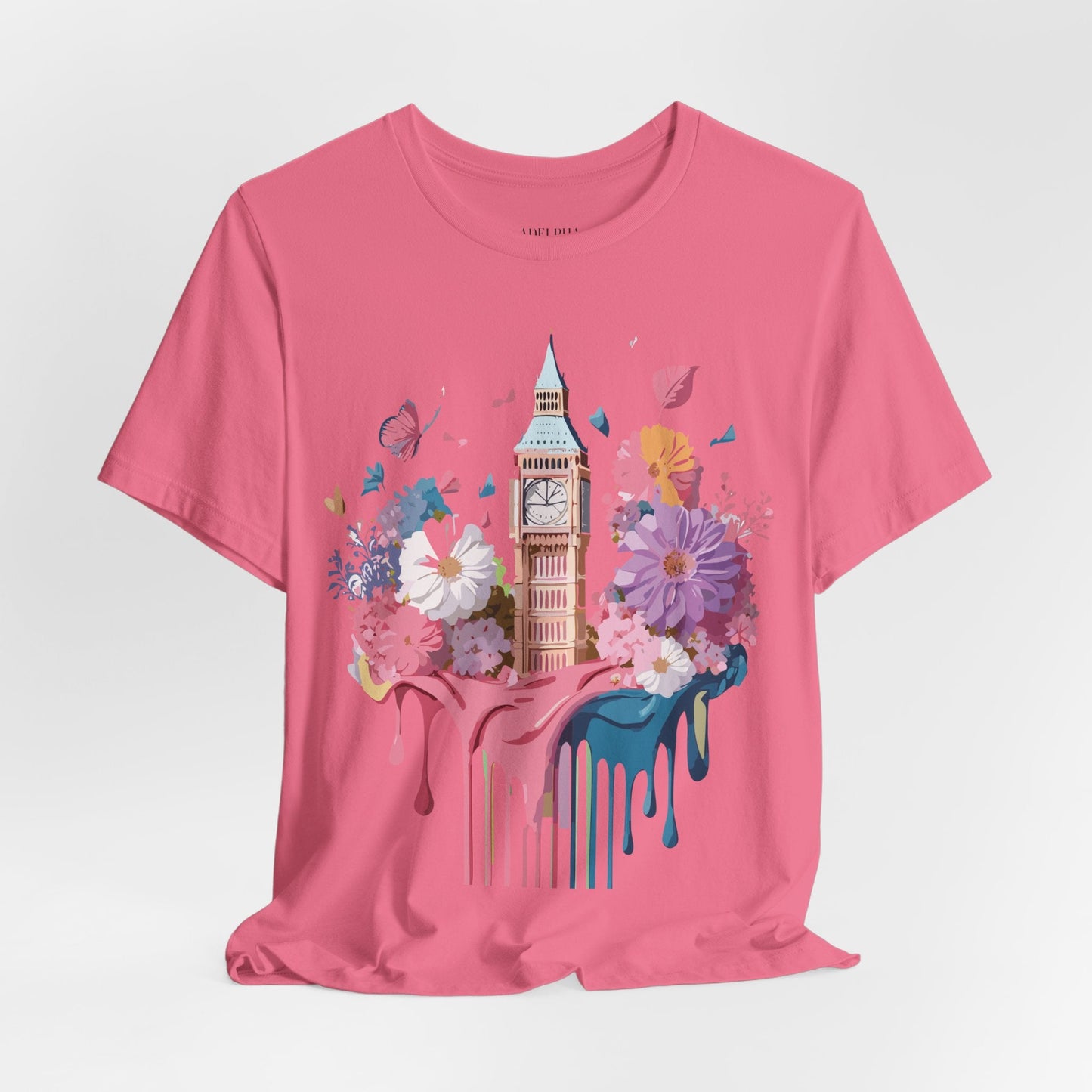 Adelpha London Tourist Unisex Graphic Tee Vintage Inspired Art Design Short Sleeve Shirt