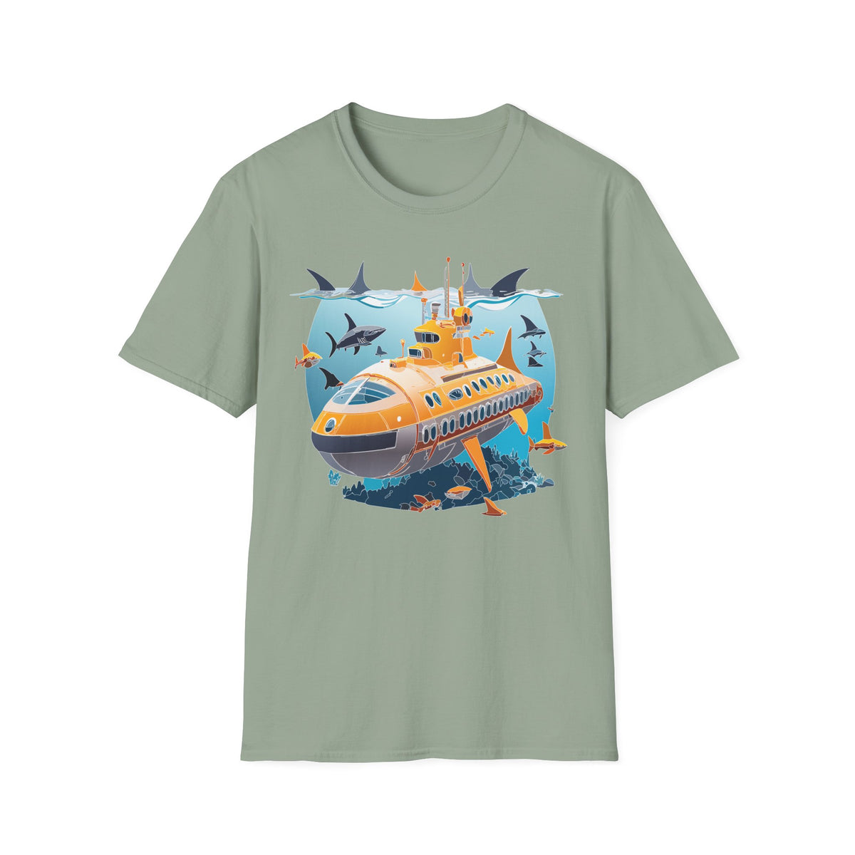 Ocean U boat Graphic Tee Gildan Unisex 100 Cotton Tee Shirt h41