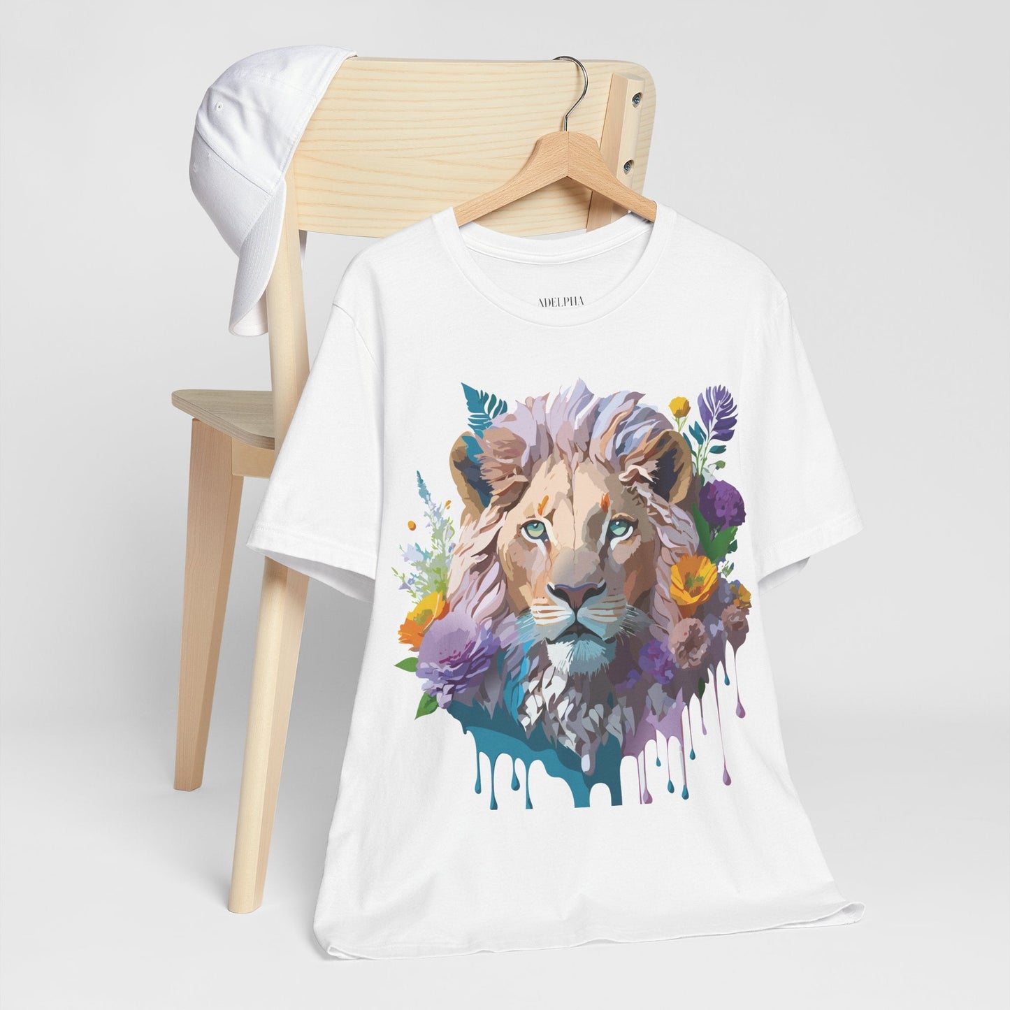 Lion Graphic Unisex 100 Cotton Vintage Animal Artwork Tee 3