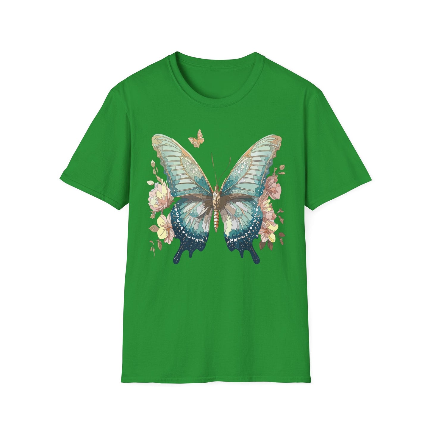 Butterfly Print Unisex T Shirt Monarch Design Softstyle 64000 Gildan Cotton Tee Quality