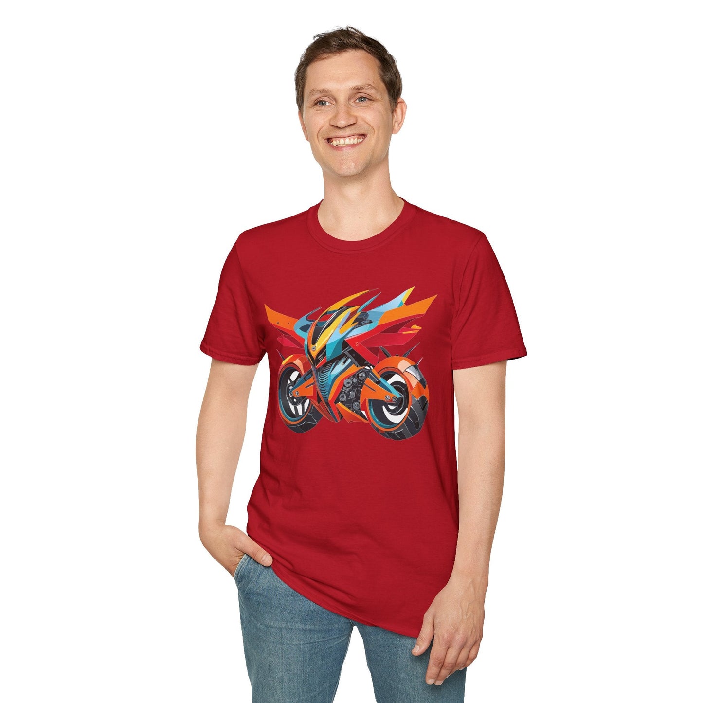 Bike Graphic Unisex Cotton Motorcycle Art Design Tee 1