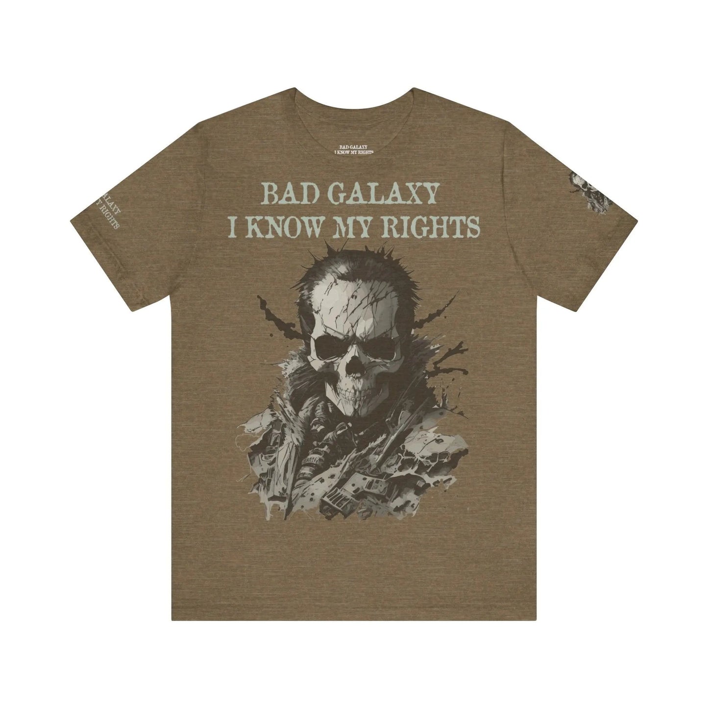 Bad Galaxy Skull T Shirt Made In USA 100 Percent Cotton Eco Friendly Inks Durable Stitching
