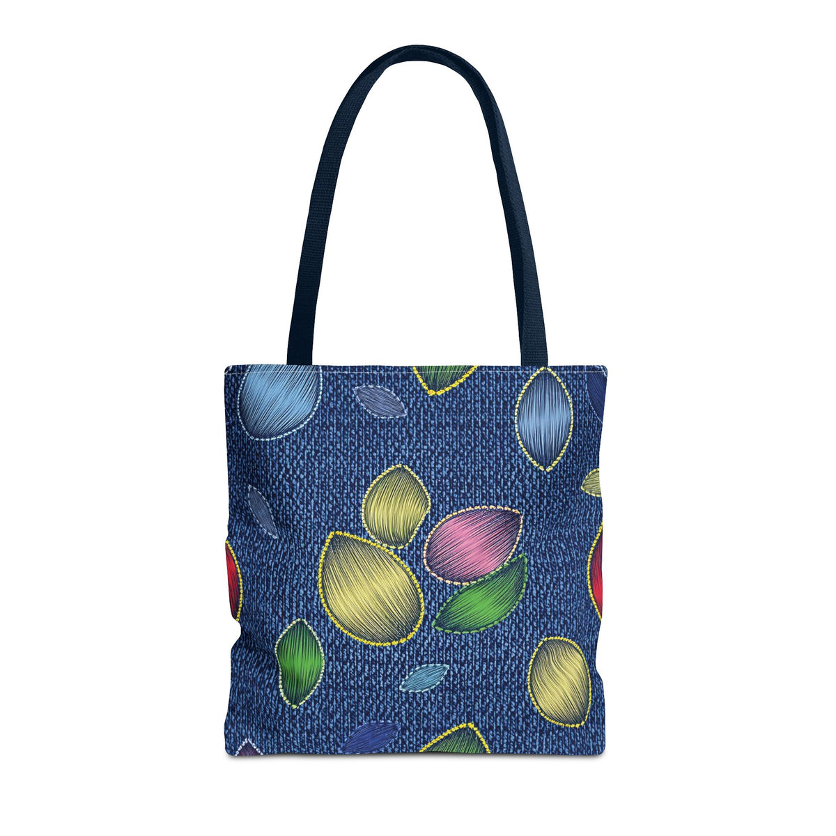 Denim Fabric Imitation Print Unisex Canvas Bag Poly Spun 3 Sizes Tote Bag 152