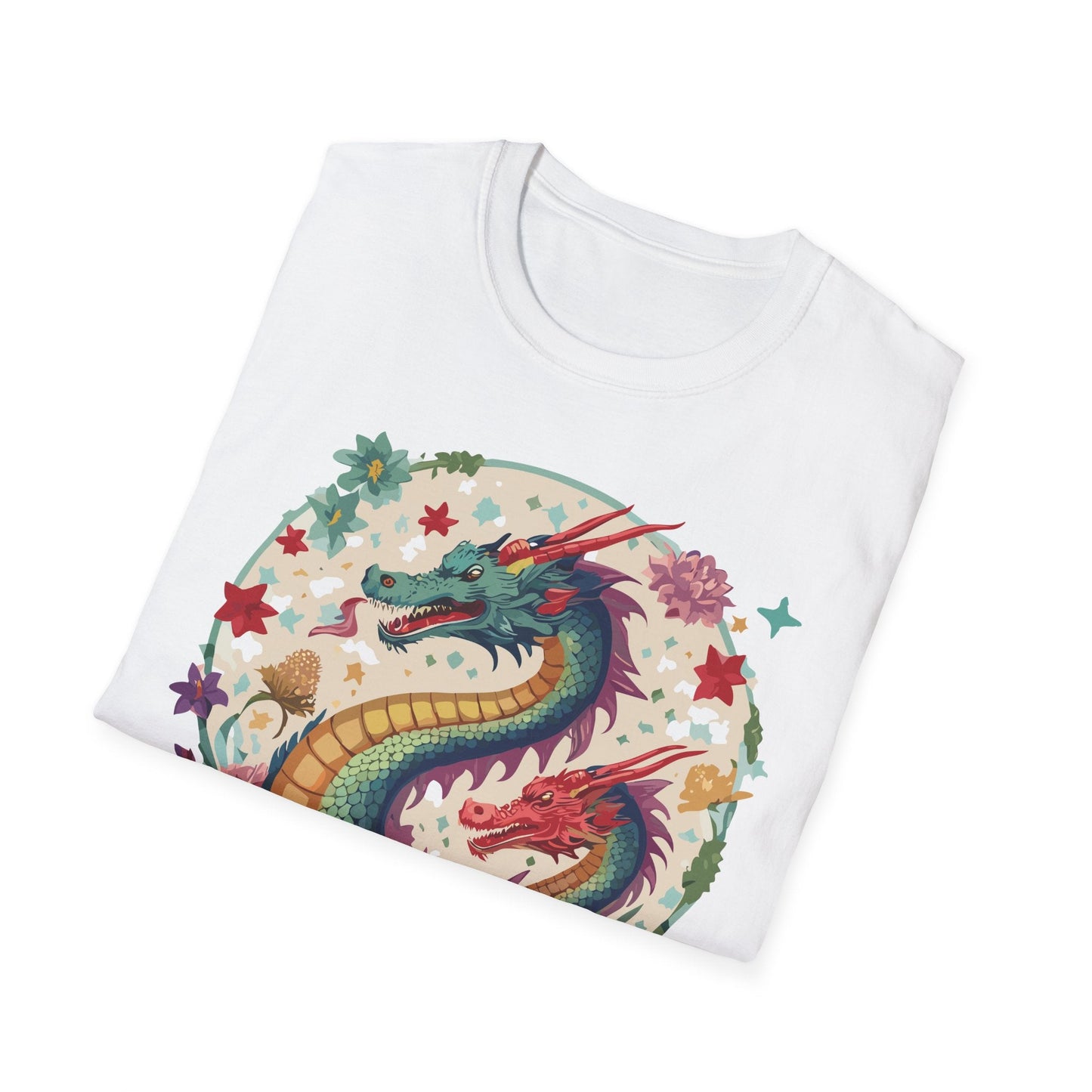 Dragon Graphic Unisex 100 Cotton Tee with Animal Artwork Design 6