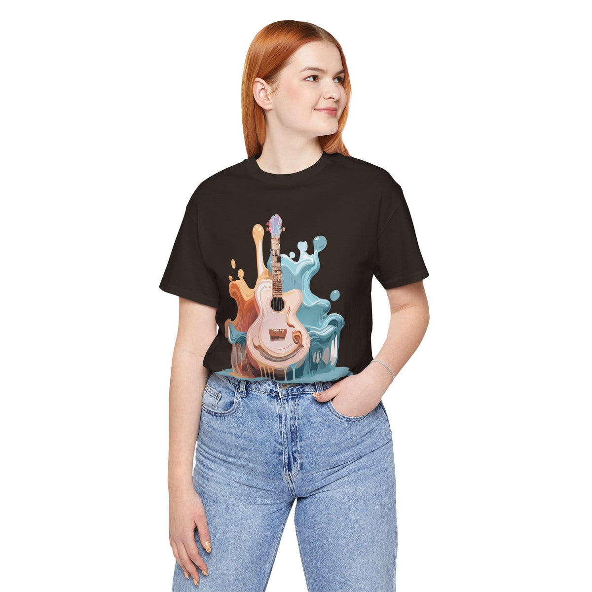 Music Graphic Unisex Cotton Bella+Canvas Tee with Art Design m129