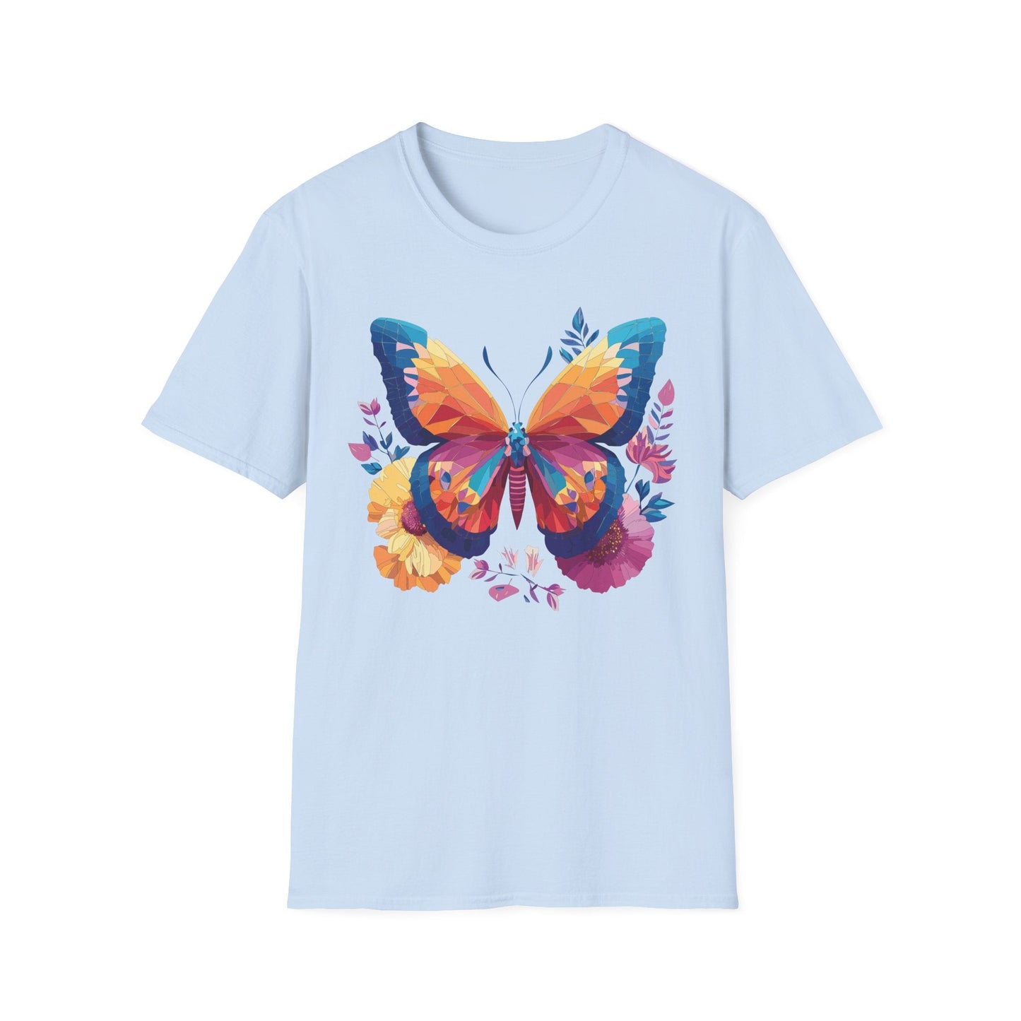 Butterfly Shirt Unisex Softstyle Short Sleeve Tee Monarch Butterfly 100 Percent Cotton