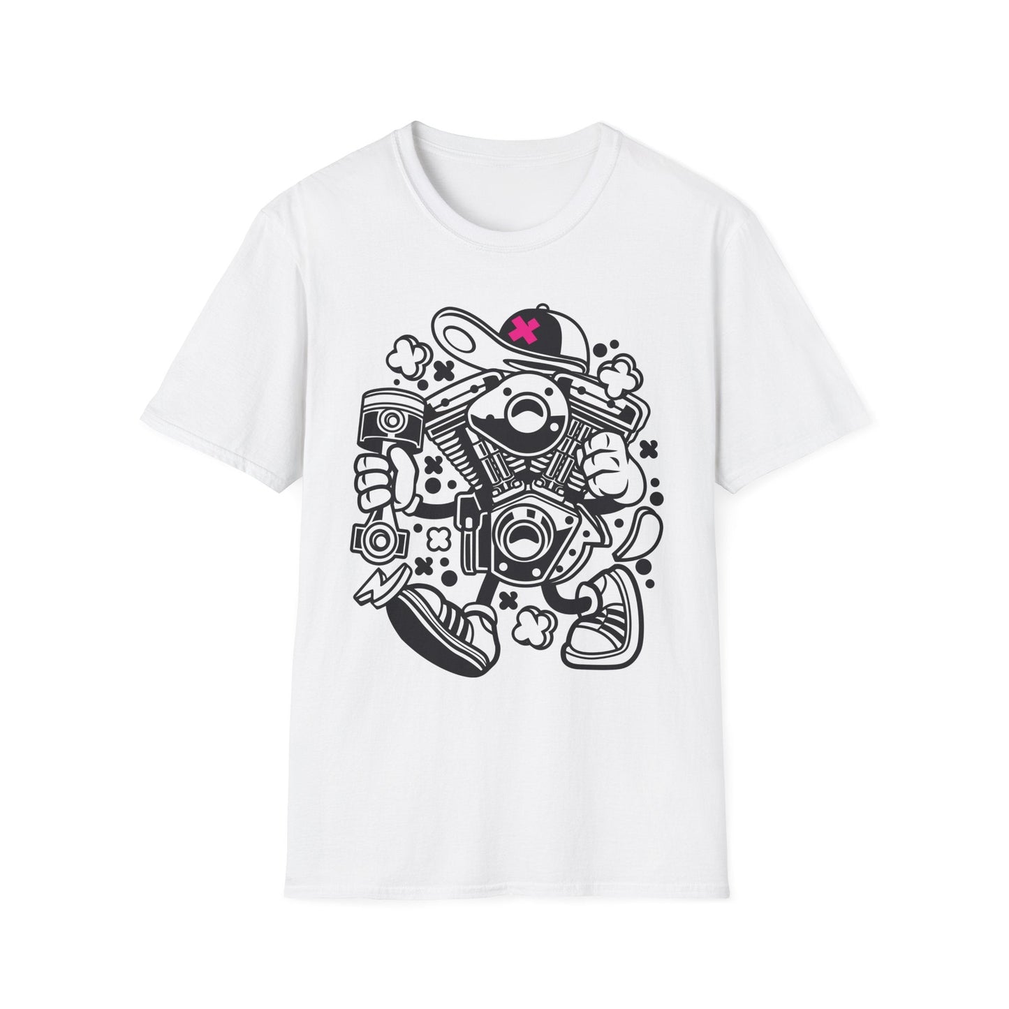 Cartoon T Shirt Animation Tee Funny Tee Unisex Gildan Softstyle 64000 100 Percent Cotton