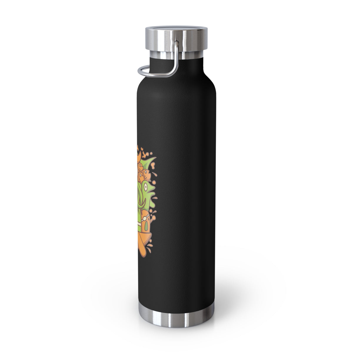 22oz Copper Insulated Water Bottle with Cartoon Design - CV76