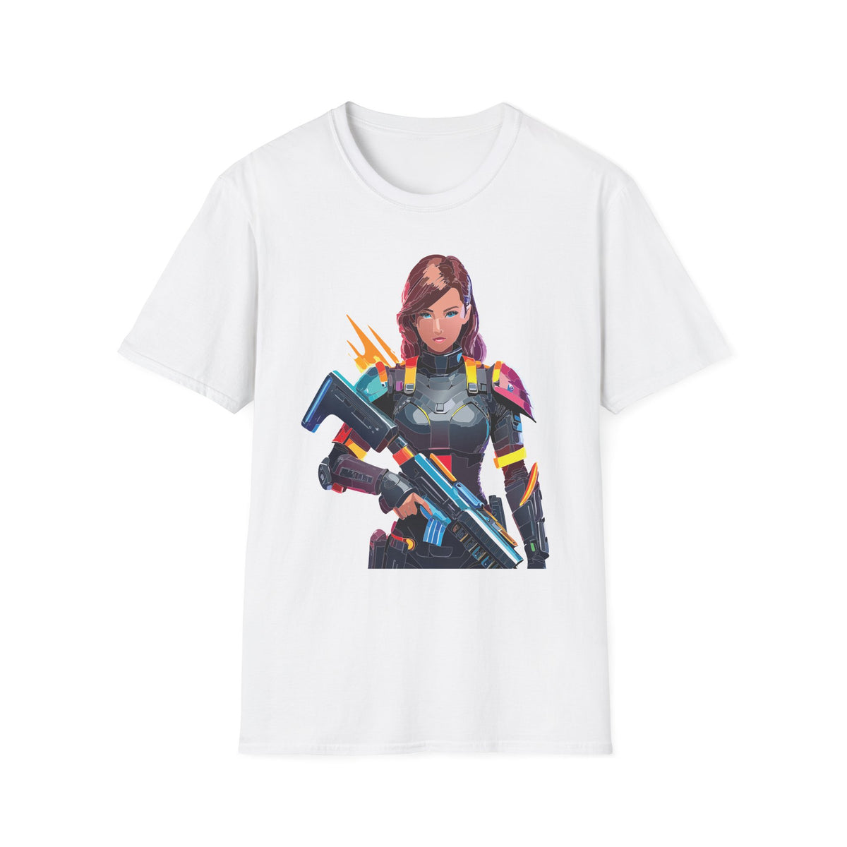 Cartoon Warrior Graphic Tee Gildan Unisex 100 Cotton Tee Shirt c44
