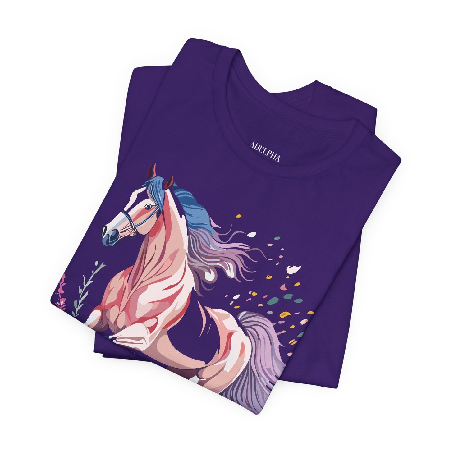 Horse Graphic Tee Unisex Short Sleeve Jersey Shirt Adelpha Vintage Inspired Art Collection