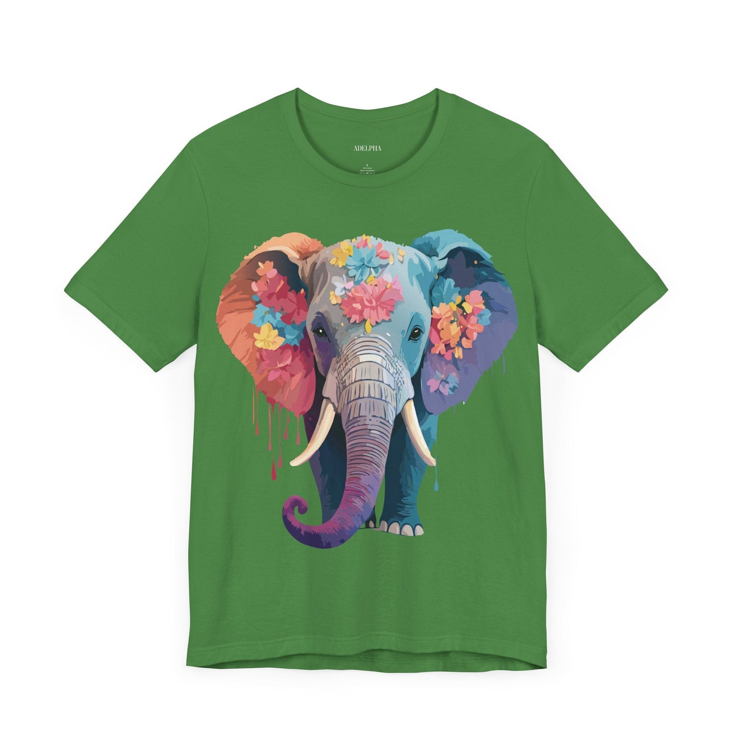 Elephant Graphic Tee By Adelpha Unisex Short Sleeve Shirt With Vintage Artwork Design