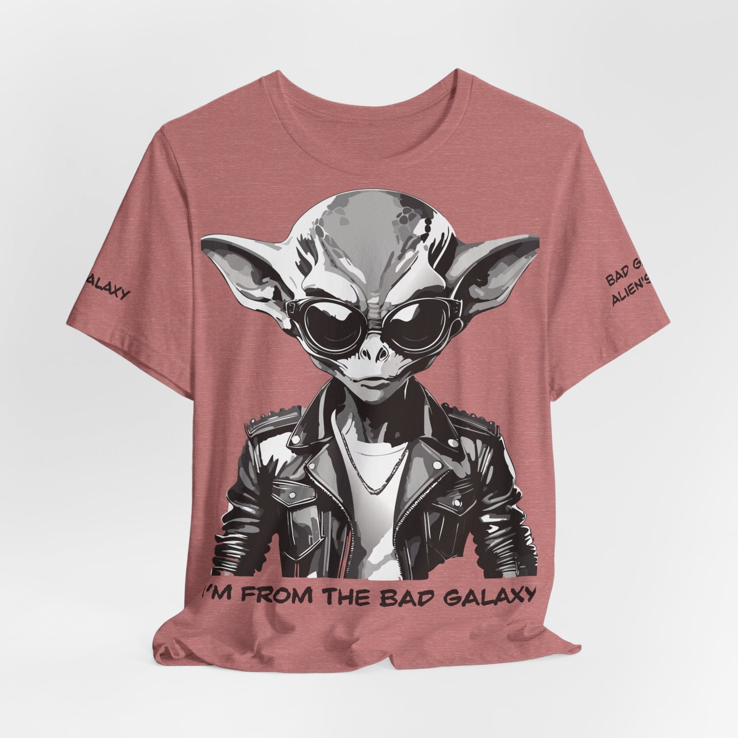 Alien Tee Shirt From Bad Galaxy Made To Order 100 Percent Cotton Eco Friendly Inks USA Designed