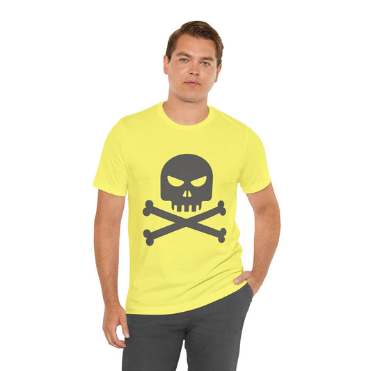 Unisex Cotton Tee Shirt with Skull