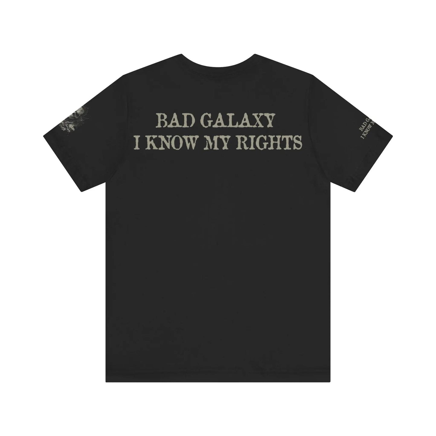 Bad Galaxy Skull T Shirt Made In USA 100 Percent Cotton Eco Friendly Inks Durable Stitching