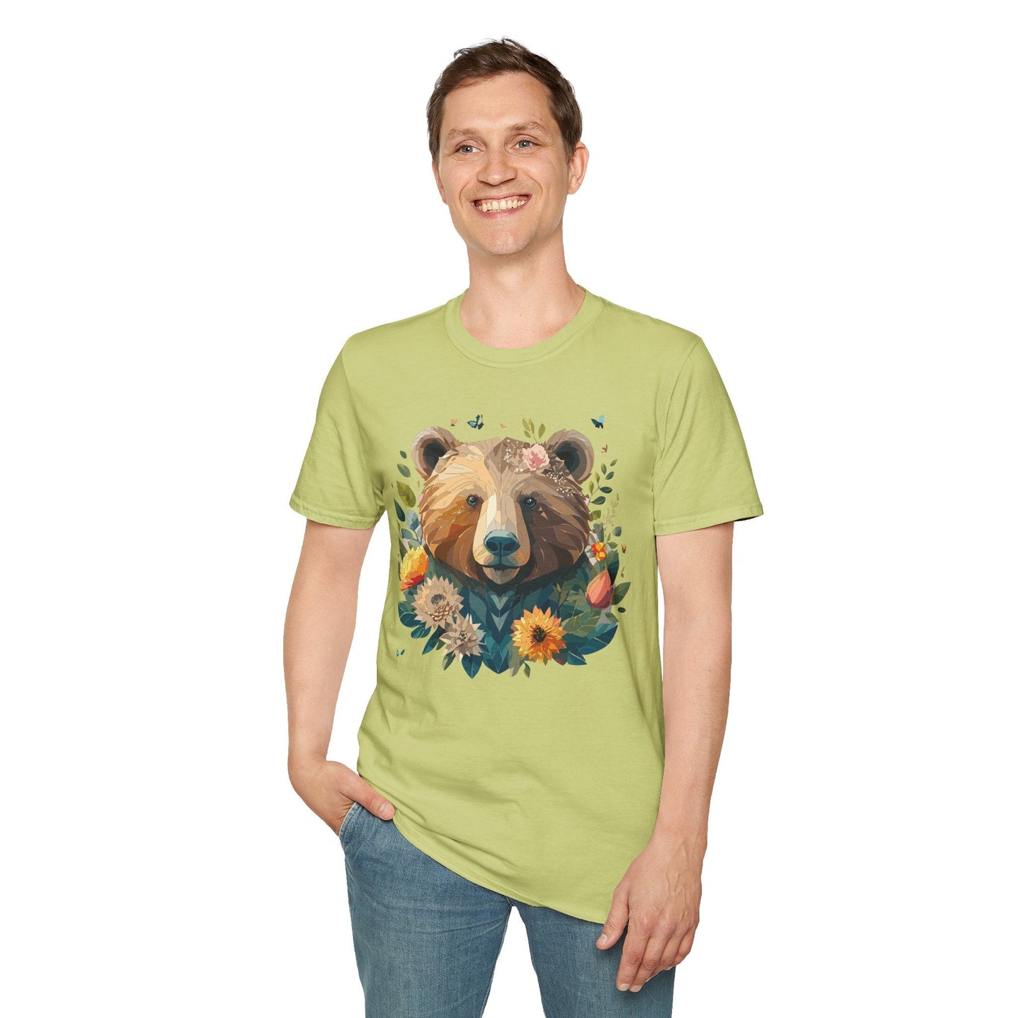 Bear T Shirt Unisex Teddy Bear Tee Gildan Softstyle 64000 100 Percent Ring Spun Cotton