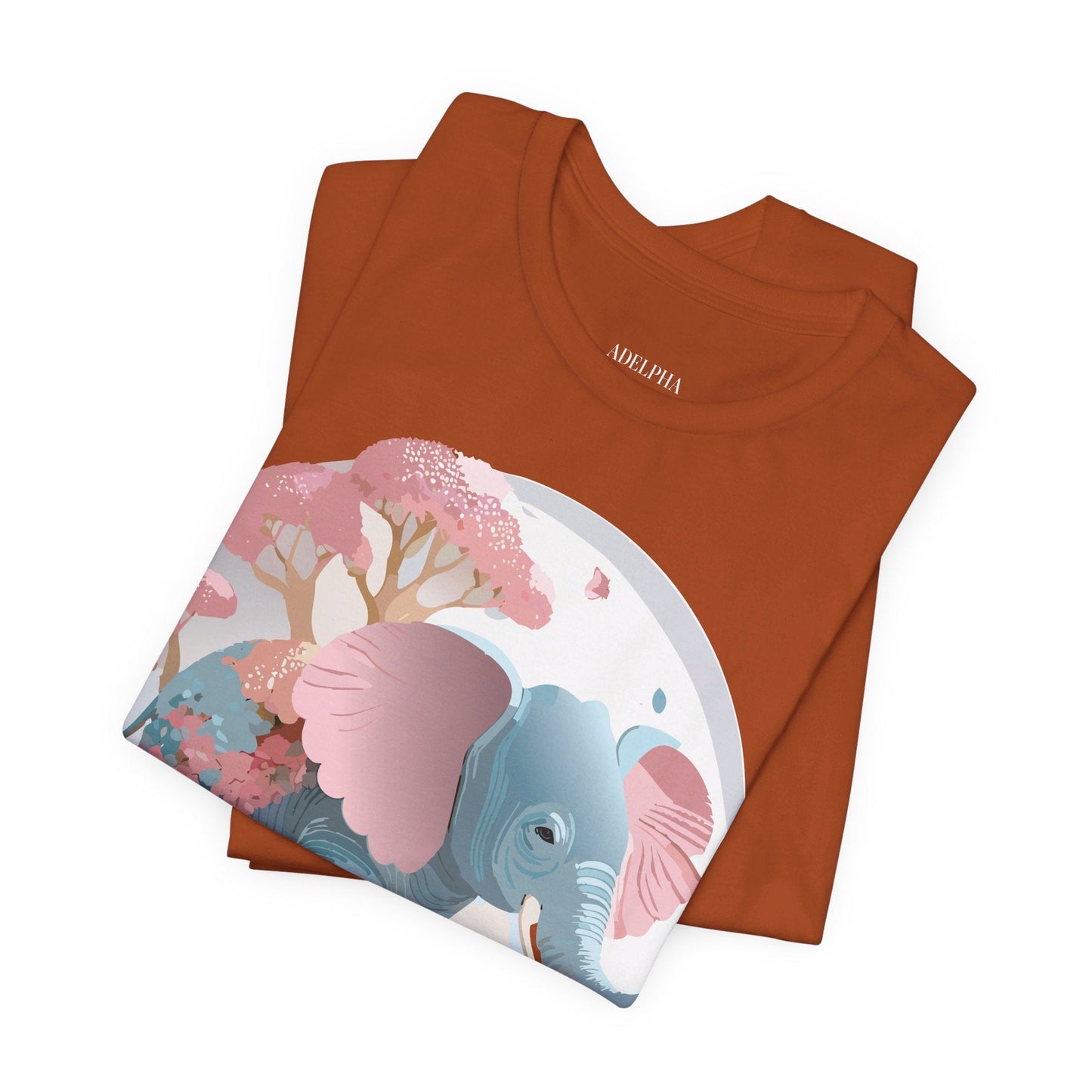 Adelpha Graphic Tee Unisex Vintage Inspired Artwork Elephant Short Sleeve Shirt Premium