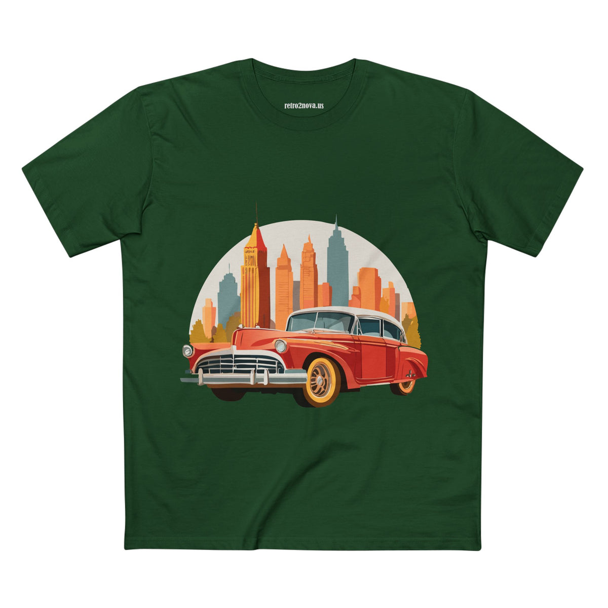Retro Car Vintage Graphic Tee Staple Unisex 100 Cotton Tee Shirt - RC-2